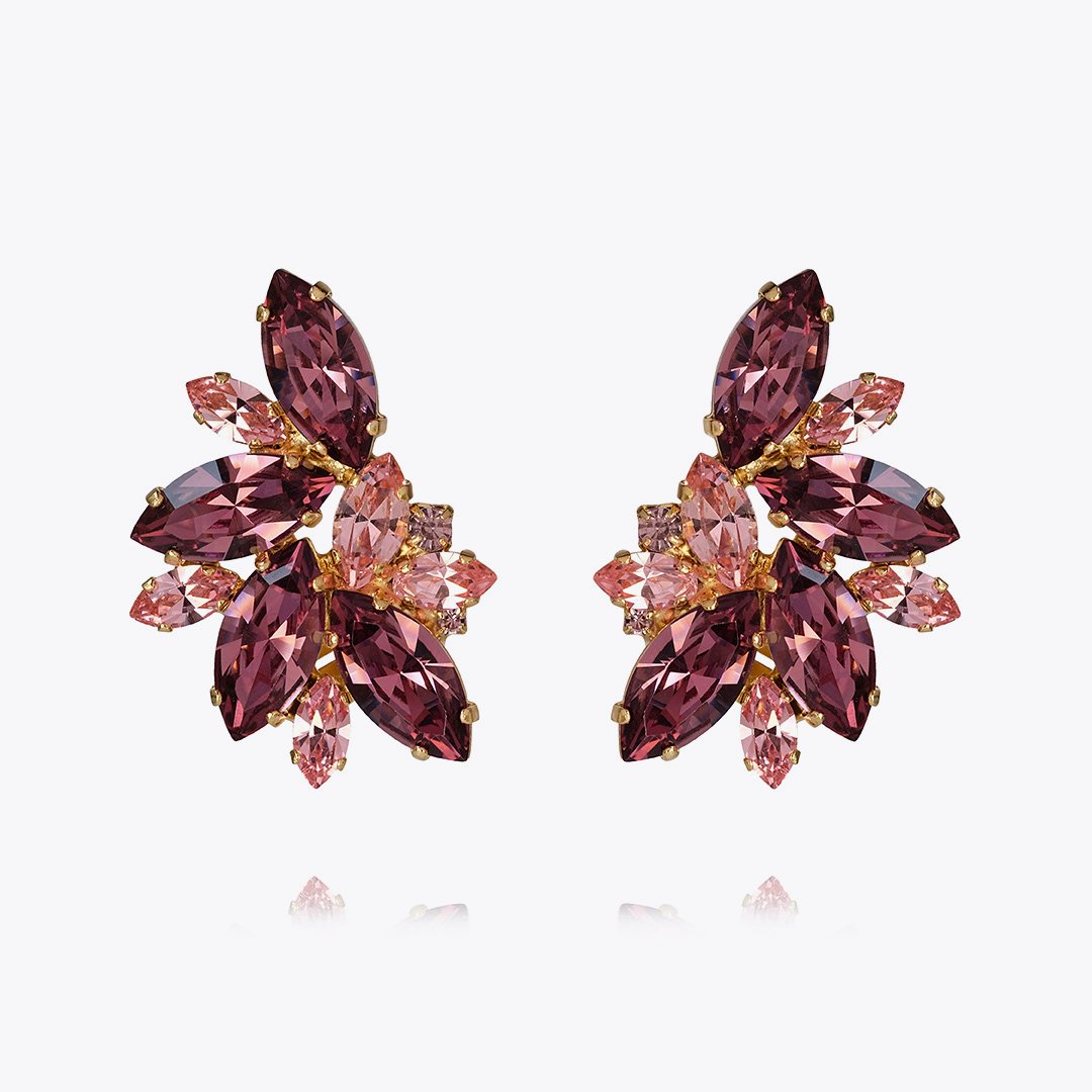 Trendy Iris Earcuffs & Earrings Set - Boho Chic Jewelry for Women | Perfect for Parties, Weddings & Everyday Wear