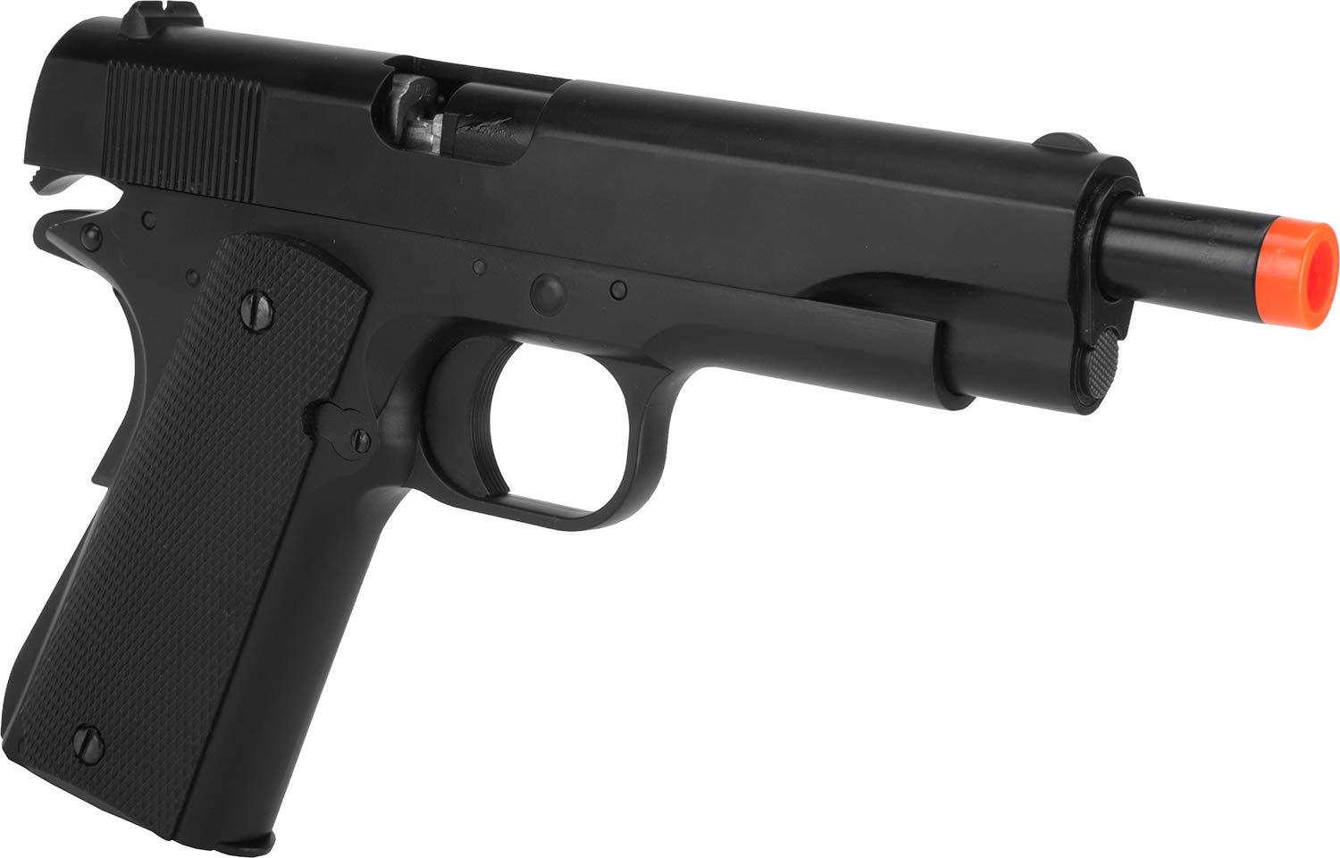 Win Gun Airsoft 1911A1 CO2 Blowback Pistol - Black - Realistic Airsoft Gun for Tactical Training & Target Shooting - Perfect for Military Simulation & Outdoor Games