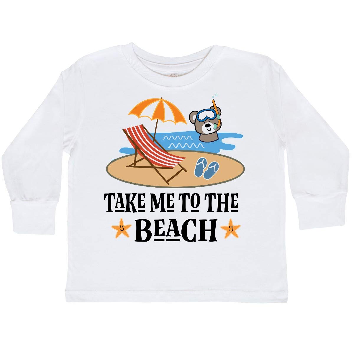 Inktastic Beach Vacation Florida California Toddler Long Sleeve T-Shirt - Soft Cotton Kids Shirt for Summer Travel & Family Trips