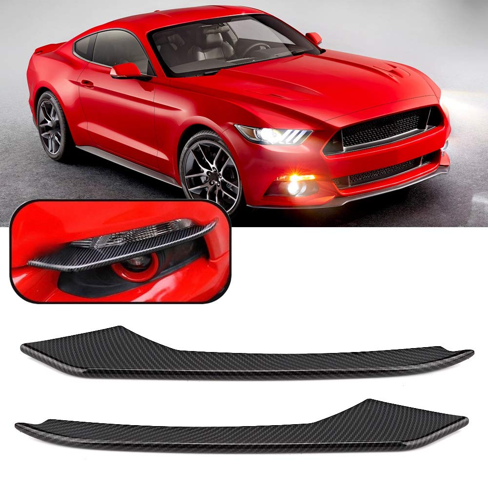 ABS Carbon Fiber Fog Lamp Eyebrow Cover Trim - 1 Pair for 2015-2018 Models | Durable & Stylish Headlight Accessory for Off-Roading & Custom Car Upgrades