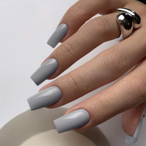 glossy gray