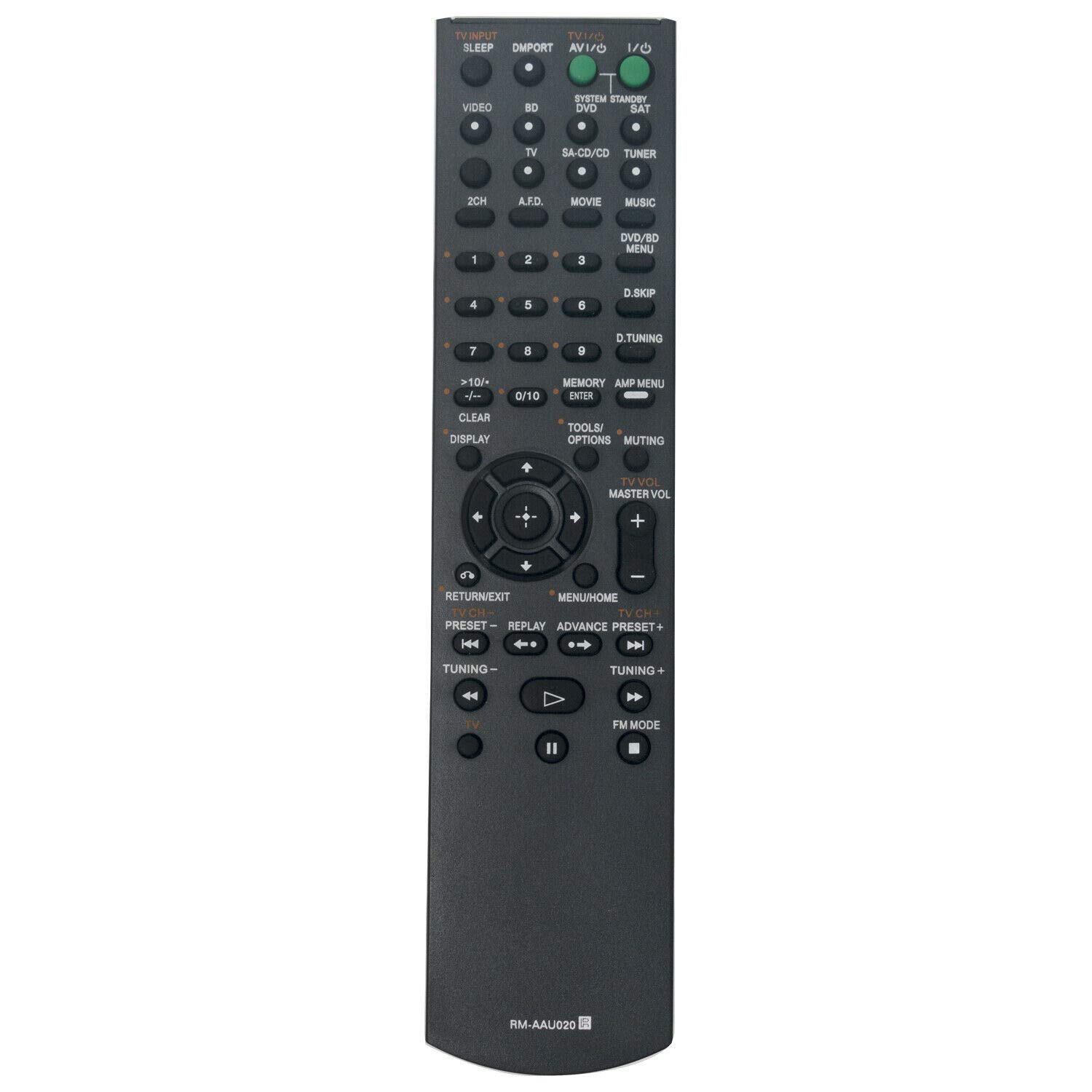Original Sony RM-AAU020 Replacement Remote Control for STR-DH500 & STR-DG520 Audio Video Receivers - Universal IR Remote for Home Theater System, Easy Setup & Operation