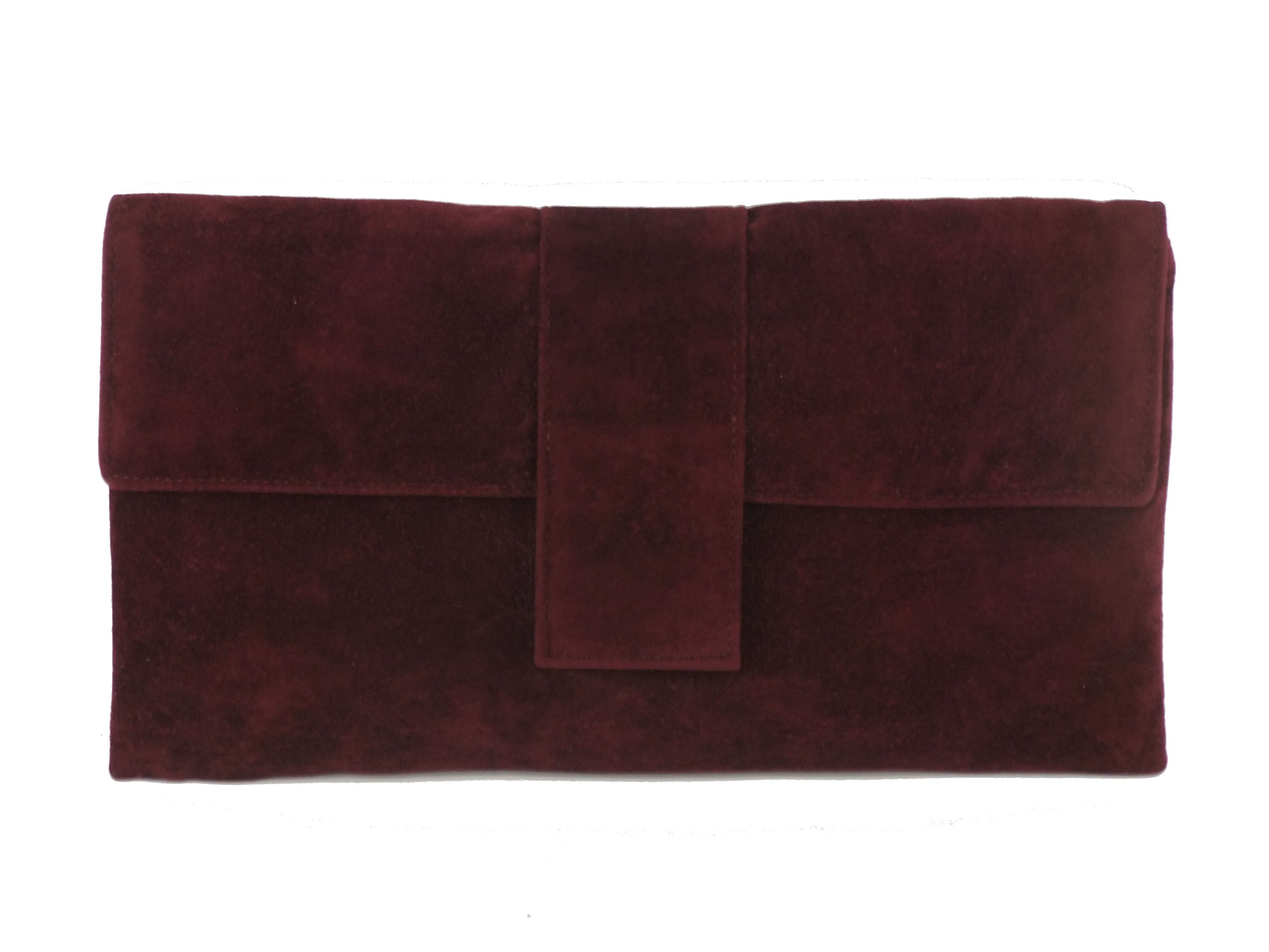 LONI Women's Elegant Faux Suede Clutch Shoulder Bag for Wedding Party Prom Evening Events - Perfect for Bridesmaids, Formal Occasions & Special Nights Out