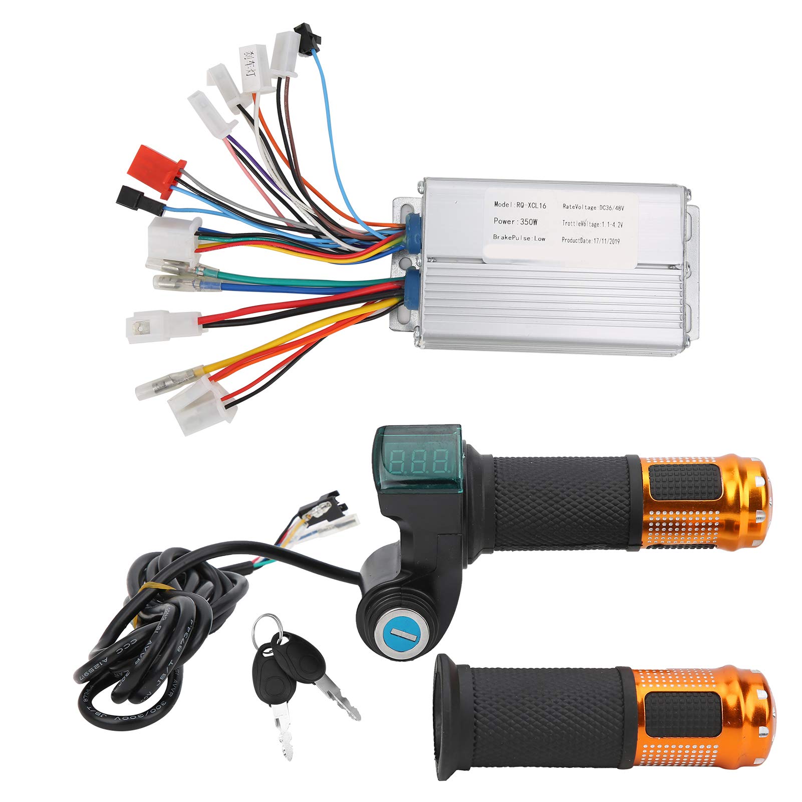 Brushless Electric Bike Throttle Grip Controller Set - 10.5x6.2cm for E-Bikes & Scooters (Adults & Kids) - Perfect for Commuting, Off-Road Adventures & Urban Riding