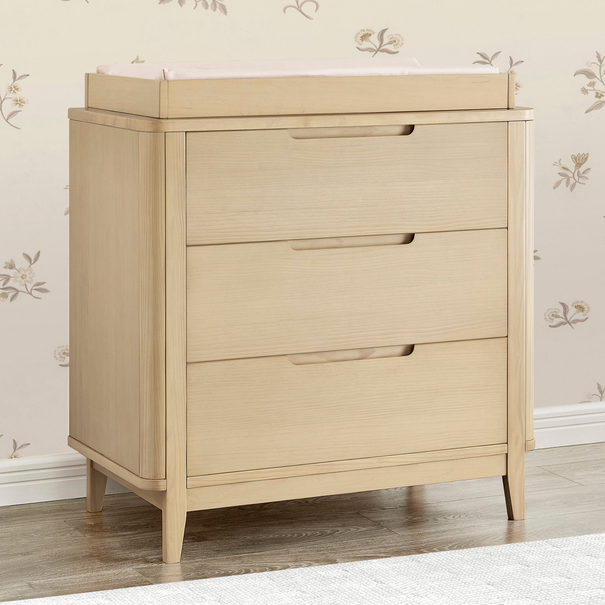 Noah 3 Drawer Dresser with Changing Top & Interlocking Drawers - Nursery Storage Solution for Baby Clothes, Diapers & Essentials | Perfect for Newborns & Toddlers