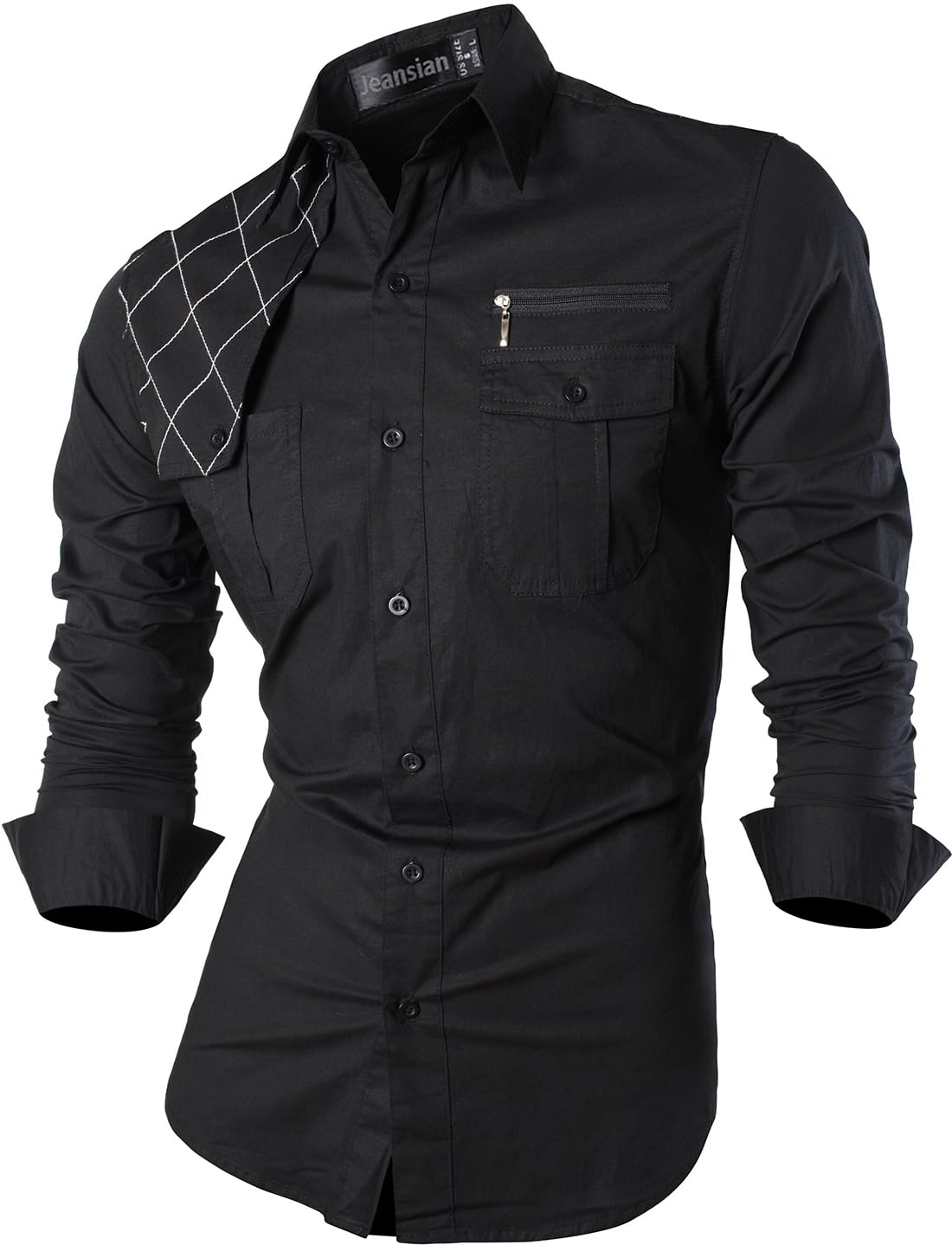 Men's Slim Fit Long Sleeve Casual Button Down Dress Shirt 8397 - Business & Office Wear, Date Night Outfit, Formal Occasion Attire