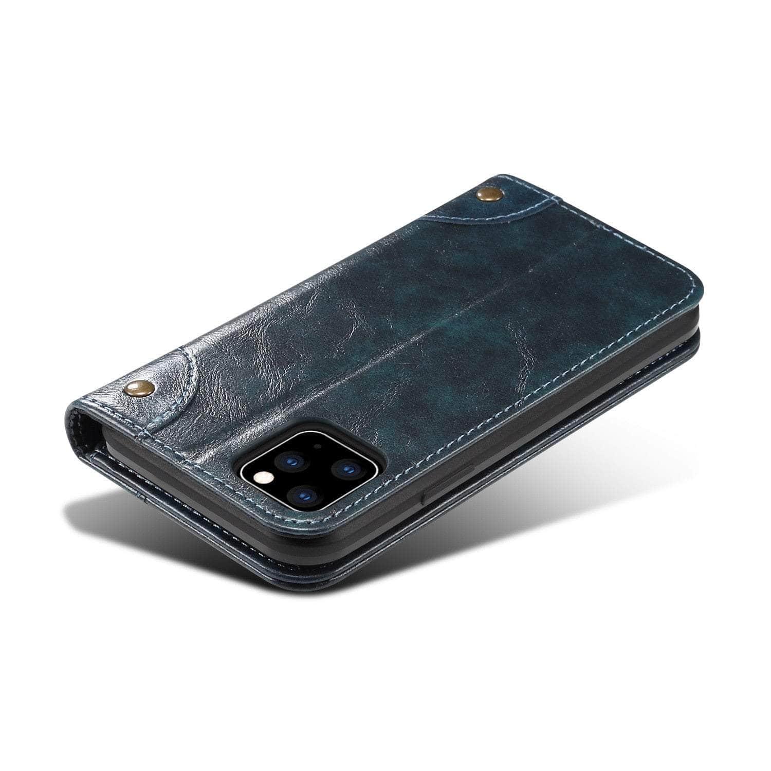 Genuine Leather iPhone 15 Pro Wallet Case - Classic Flip Cover with Card Slots | Perfect for Business, Travel & Everyday Use