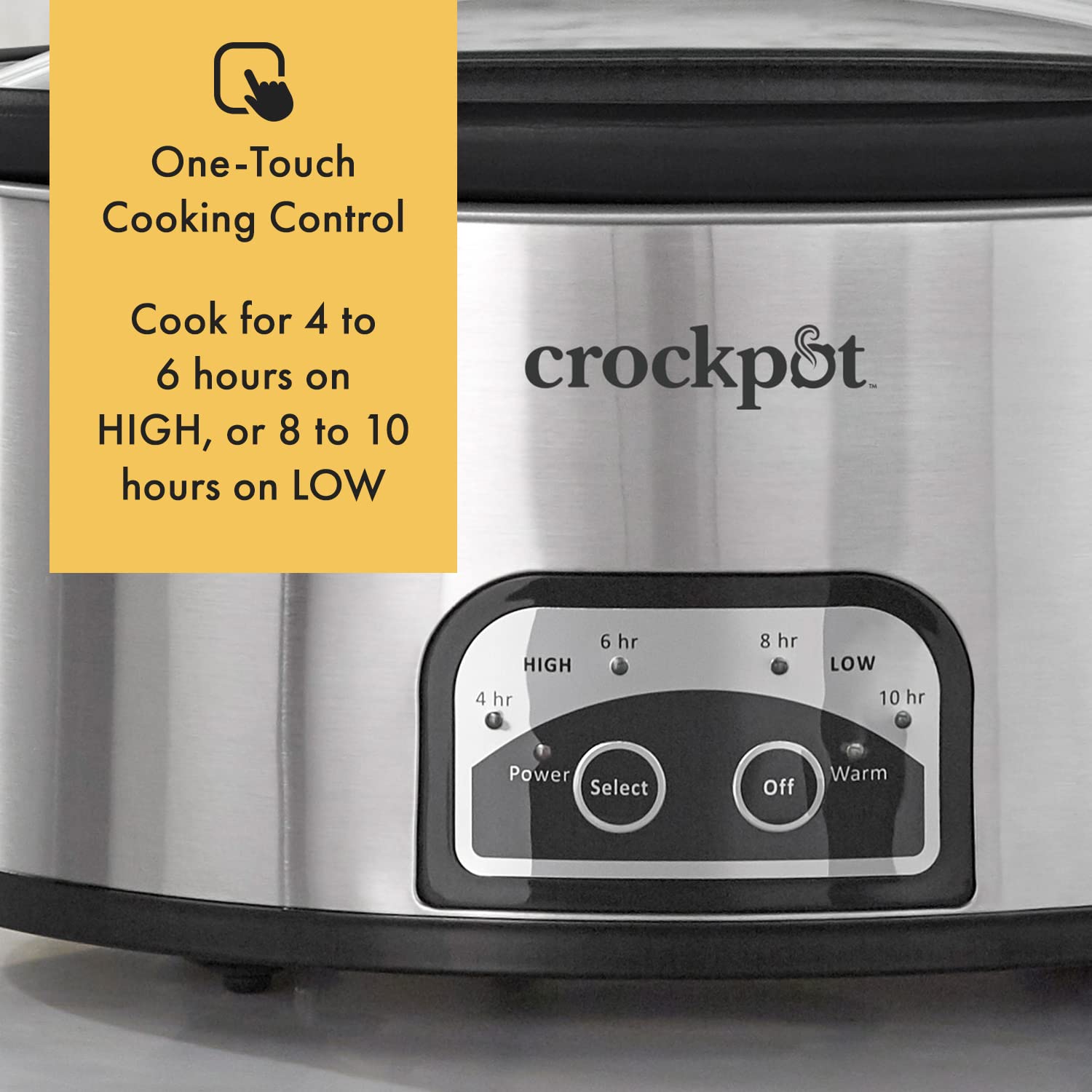 Crock-Pot 6 Quart Programmable Slow Cooker with Digital Timer & Auto Keep Warm - Stainless Steel Electric Crock Pot for Soups, Stews, Chili & Family Dinners