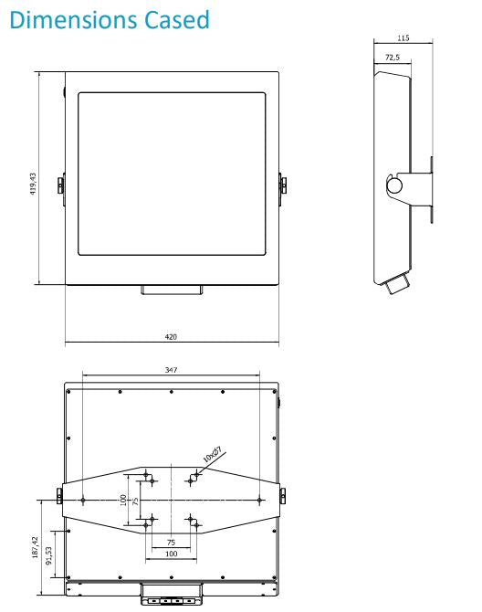 CKS X17 Rugged Industrial Touchscreen Monitor - Waterproof & Shockproof Panel PC for Harsh Environments - Ideal for Factory Automation, Outdoor Kiosks, and Marine Applications