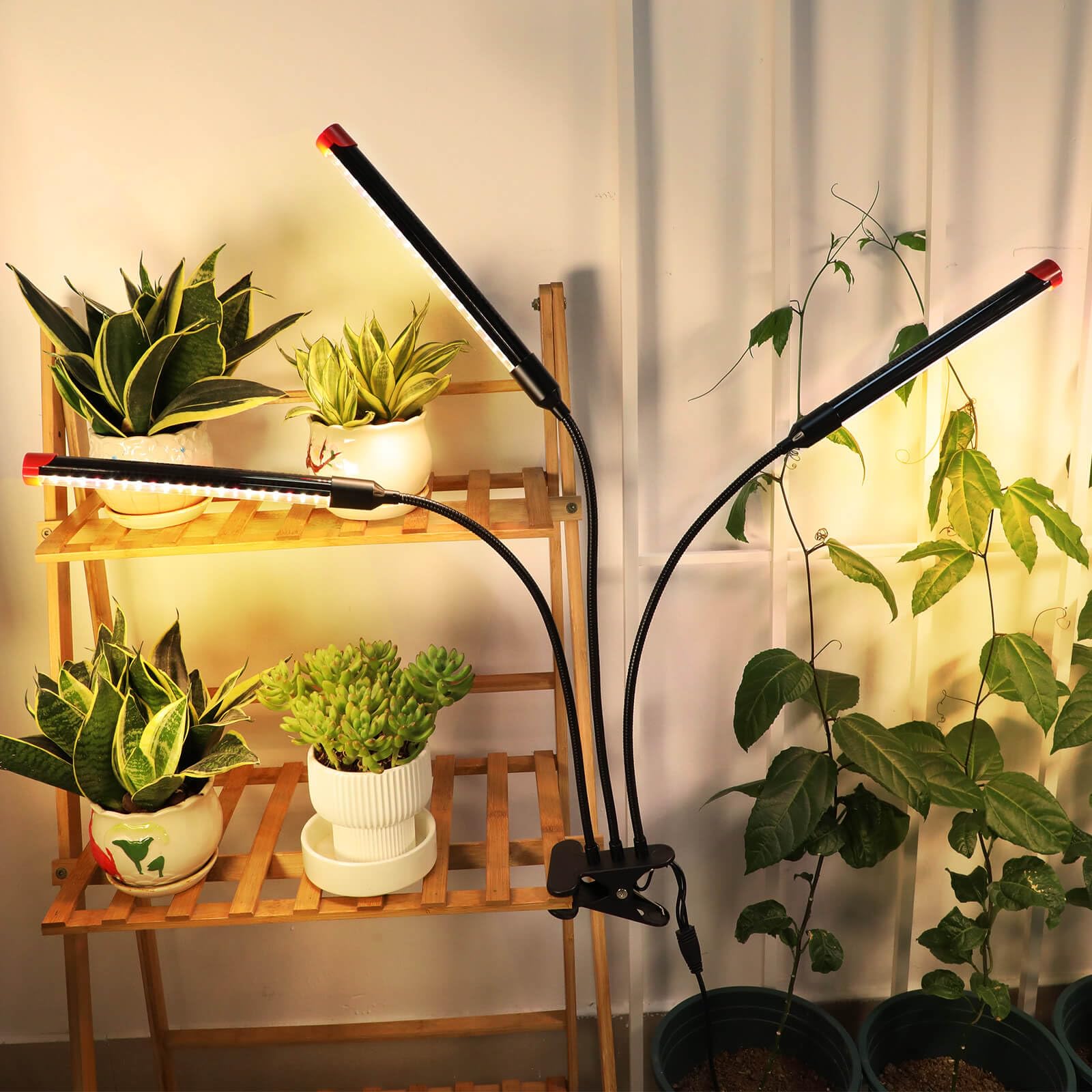 Best Clip Grow Lights for Seed Starting with Timer - Full Spectrum Brightest 18W LED Plant Growing Lamp for Indoor Plants, Bonsai, Seedlings - Perfect for Home Gardening, Hydroponics & Indoor Herb Gardens