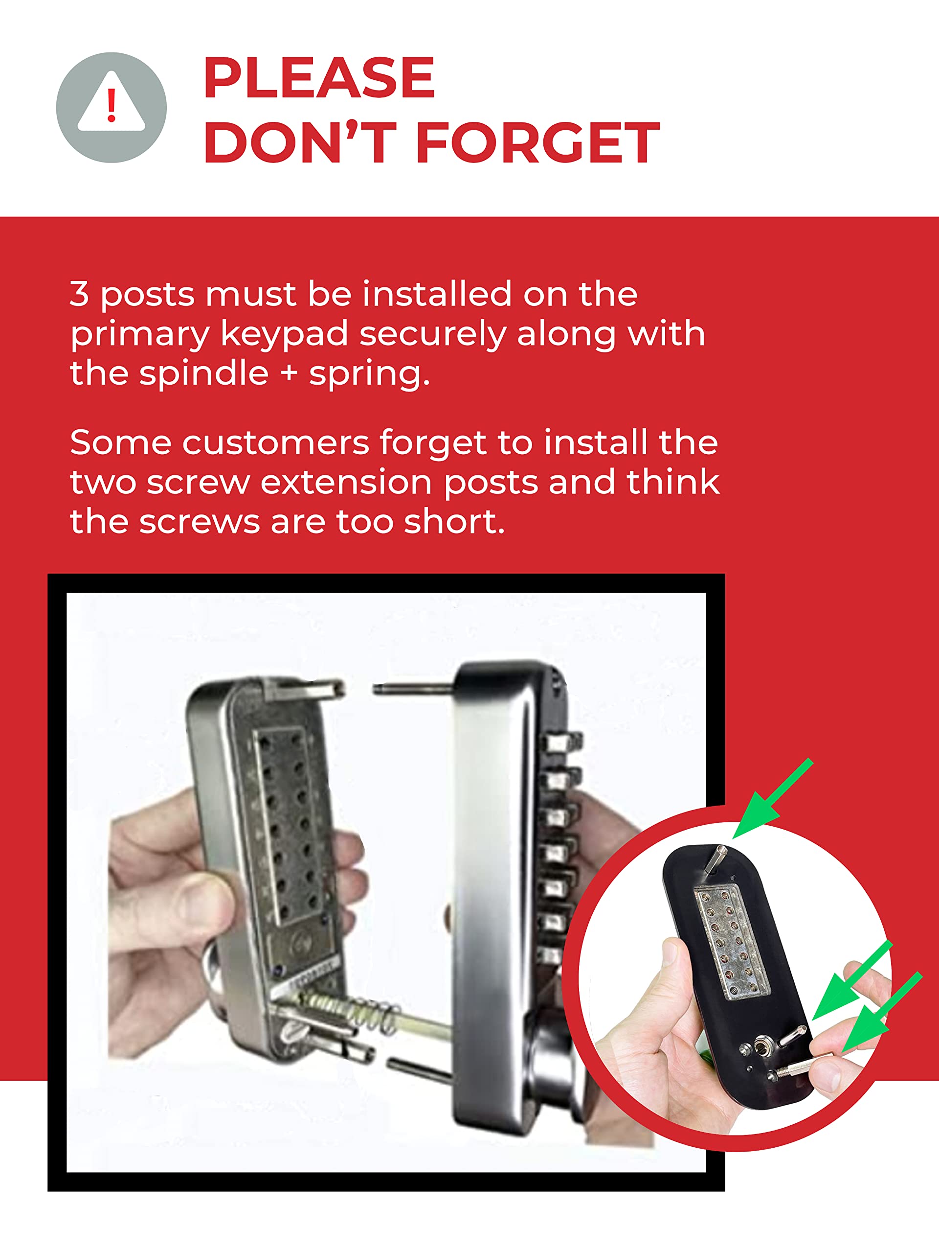 JOUNJIP Keyless Entry Door Lock - Mechanical Combination Latch for Gates, Fences, Windows - No Battery/Power Needed (Oil-Rubbed Bronze Finish) - Flat Spindle Design - Perfect for Home Security, Sheds & Outdoor Access Control