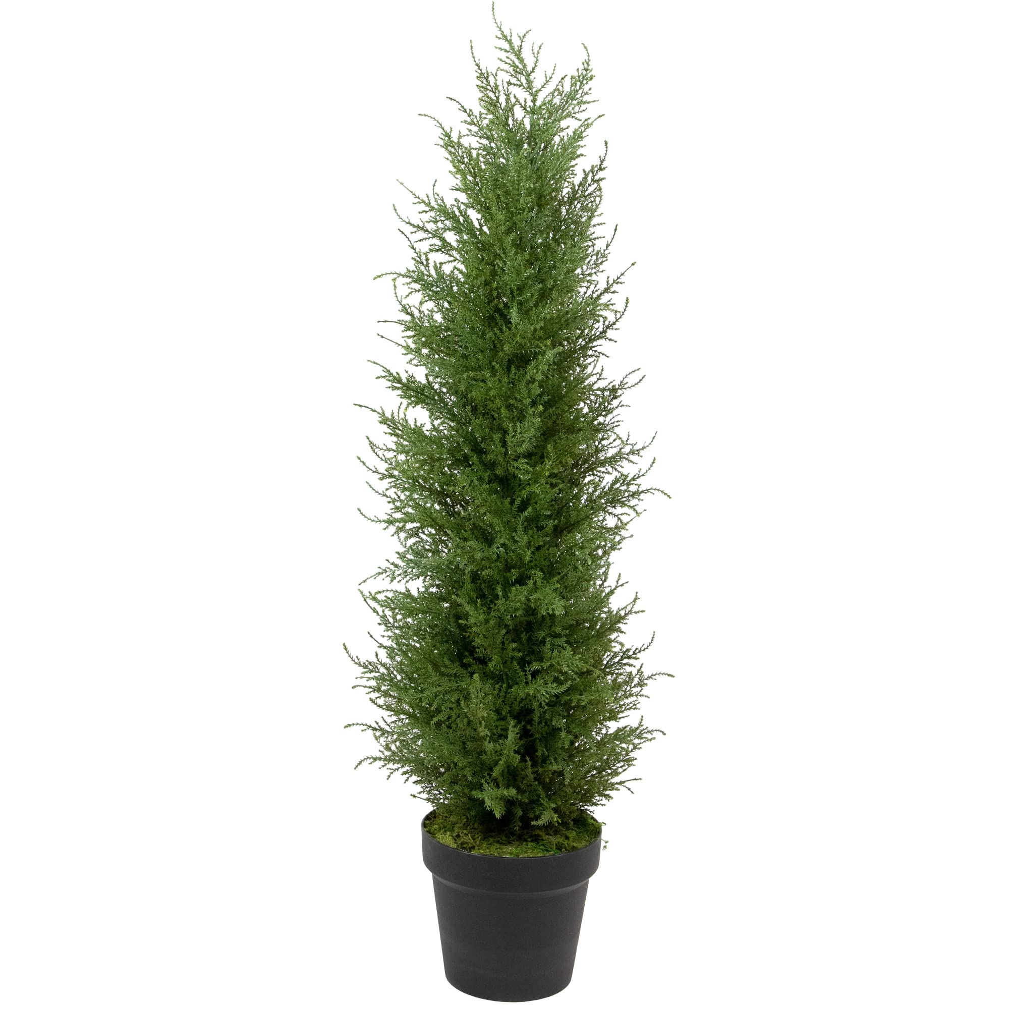Northlight 3ft Artificial Cedar Pine Petite Arborvitae Tree in Round Pot - Unlit Green Faux Evergreen for Home Decor, Office, and Holiday Display