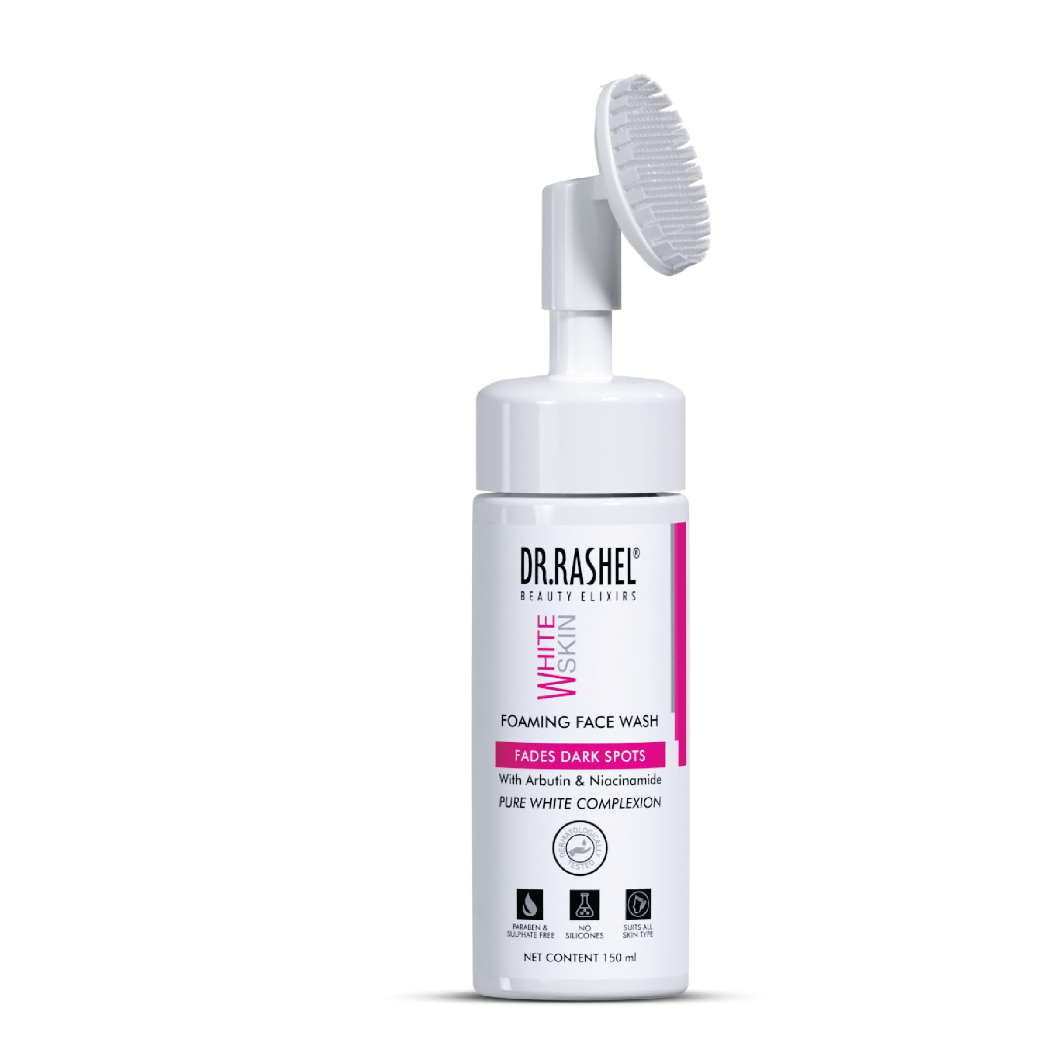 Dr. Rashel Brightening Foaming Face Wash with Arbutin & Niacinamide - Fades Dark Spots, Evens Skin Tone for Radiant Glow (150ml) | Daily Skincare for Oily & Combination Skin