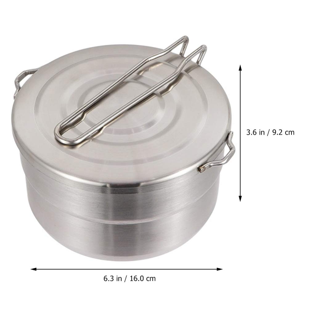 BESPORTBLE Portable Bento Pot - Lightweight Foldable Camping Cookware for Backpacking, Hiking, Mountaineering & Outdoor Adventures - Perfect for Picnics, Travel & Emergency Preparedness