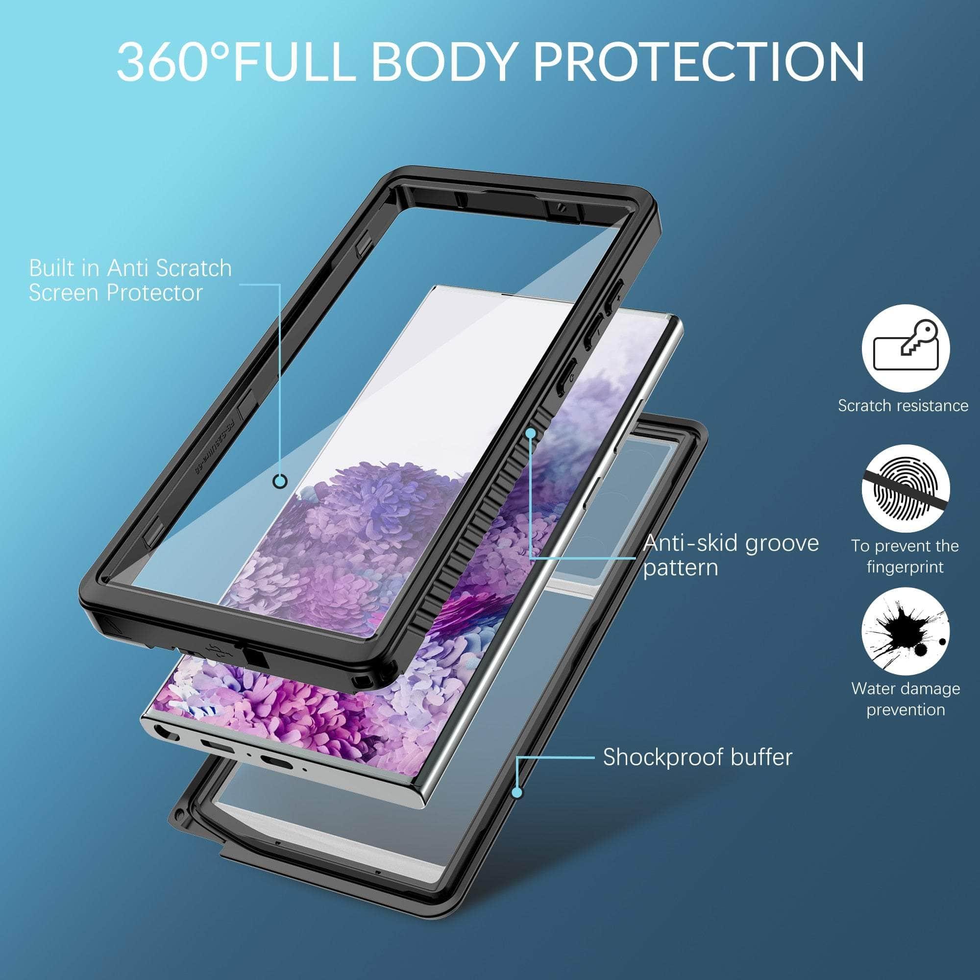 2M IP68 Waterproof Case for Samsung Galaxy S23 Ultra - Shockproof Diving Cover for Underwater Photography, Swimming, Snorkeling & Beach Activities