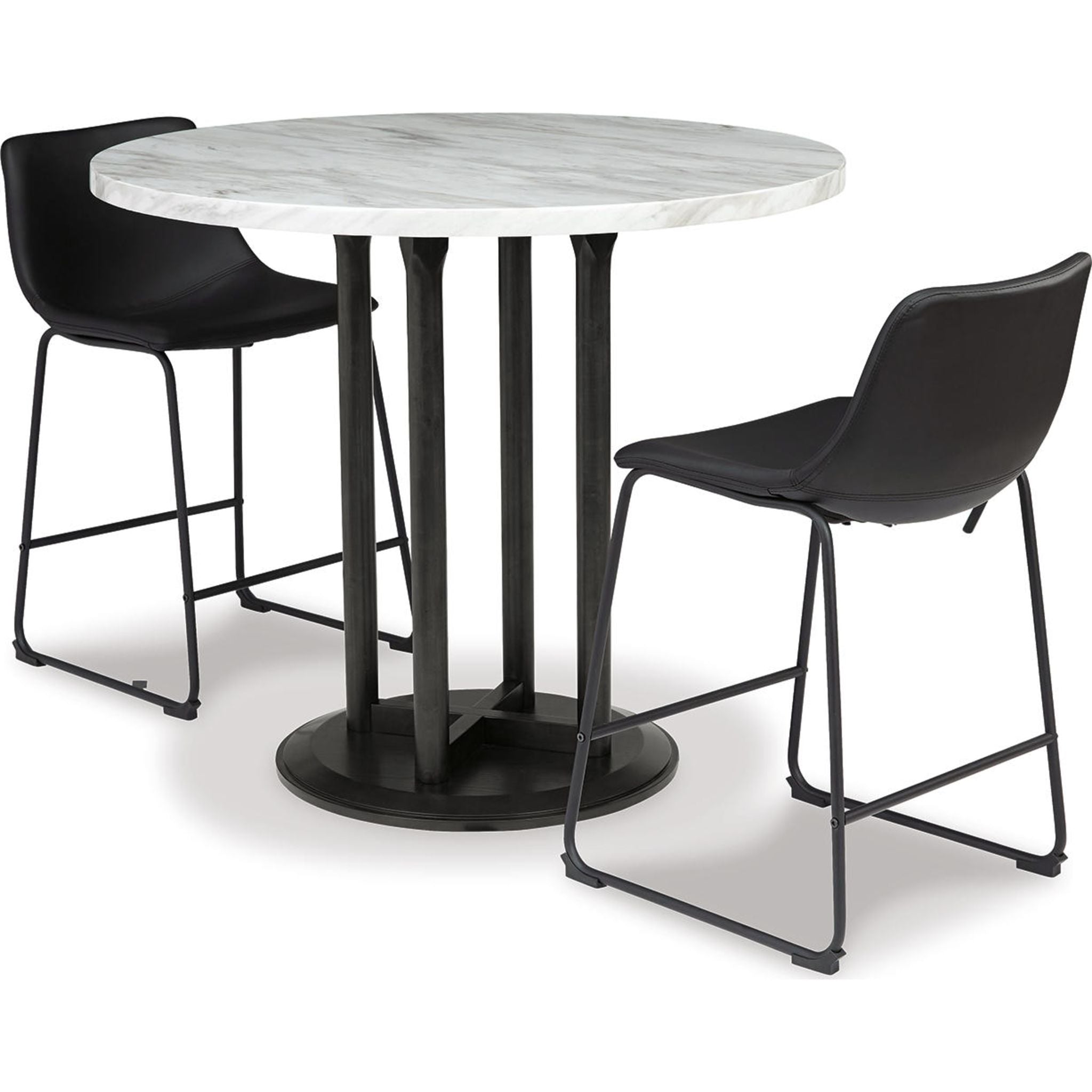 Centiar 3-Piece Counter Height Dining Set - Modern Bar Table & Stools for Kitchen, Breakfast Nook or Small Space - Perfect for Apartments, Condos & Tiny Homes