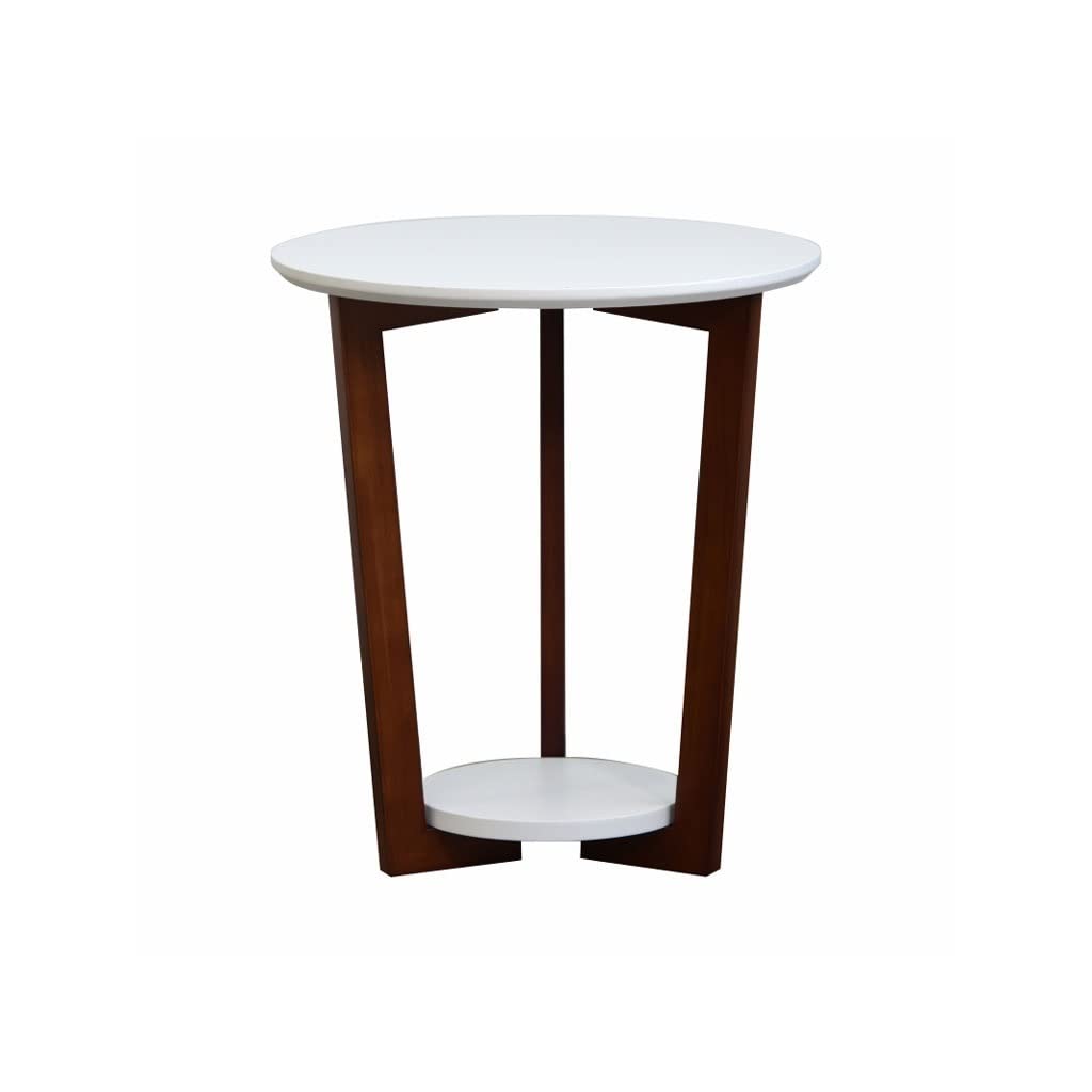 Solid Wood Round Side Table - Simple Living Room Sofa Table, Corner Table, Nightstand for Bedroom, Office & Balcony | Home Improvement & Decor (Color A) | Perfect for Small Spaces, Reading Nooks & Coffee Stations