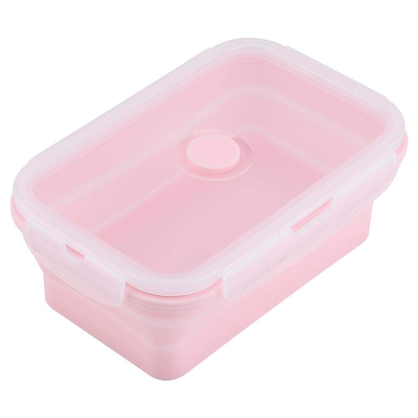 Haofy 1200ml Silicone Food Storage Containers - Collapsible Rectangle Lunch Boxes for Meal Prep, Picnic & Travel | Microwave, Freezer & Dishwasher Safe | Perfect for Office, School & Outdoor Adventures