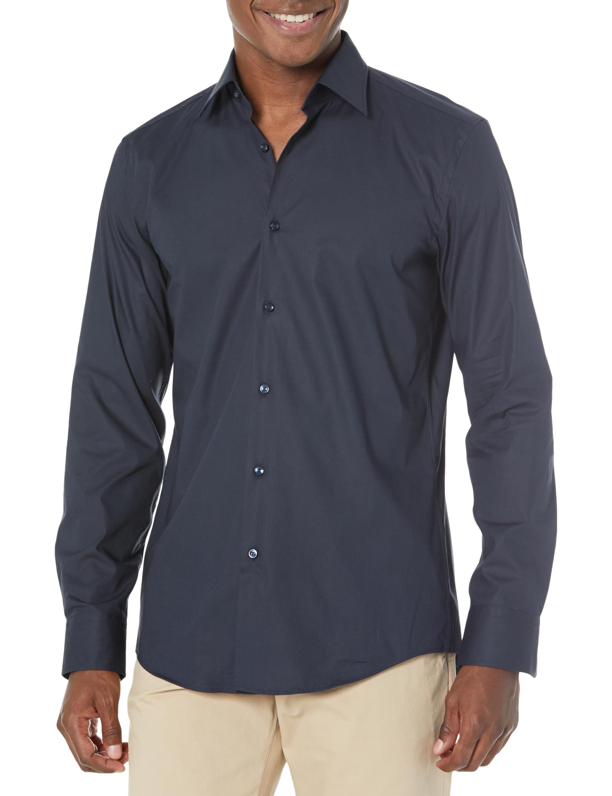 BOSS Men's Hank Kent Slim Fit Dress Shirt - Premium Cotton Business Casual Shirt for Office, Wedding & Formal Events