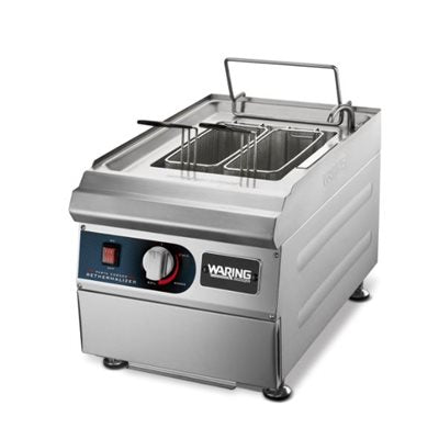 Waring 12.4 Liter Commercial Countertop Pasta Warmer & Reheater - Electric Food Warmer for Restaurants, Catering & Buffets - Perfect for Keeping Pasta, Sauces & Meals Hot