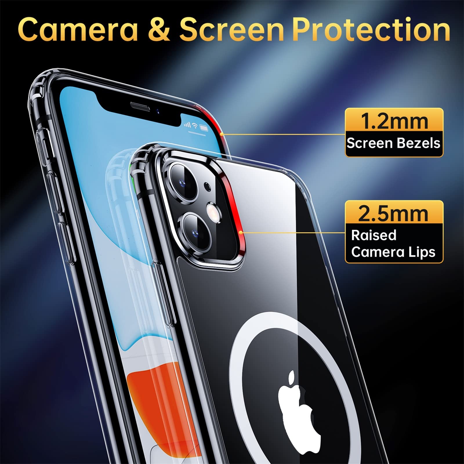 Degeca iPhone 11 Case - Military Grade Drop Tested, MagSafe Compatible Wireless Charging, Skin-Friendly Touch Design, Strong Magnetic Shockproof Clear Phone Cover for 6.1 Inch iPhone 11 - Perfect for Outdoor Activities, Work & Daily Protection