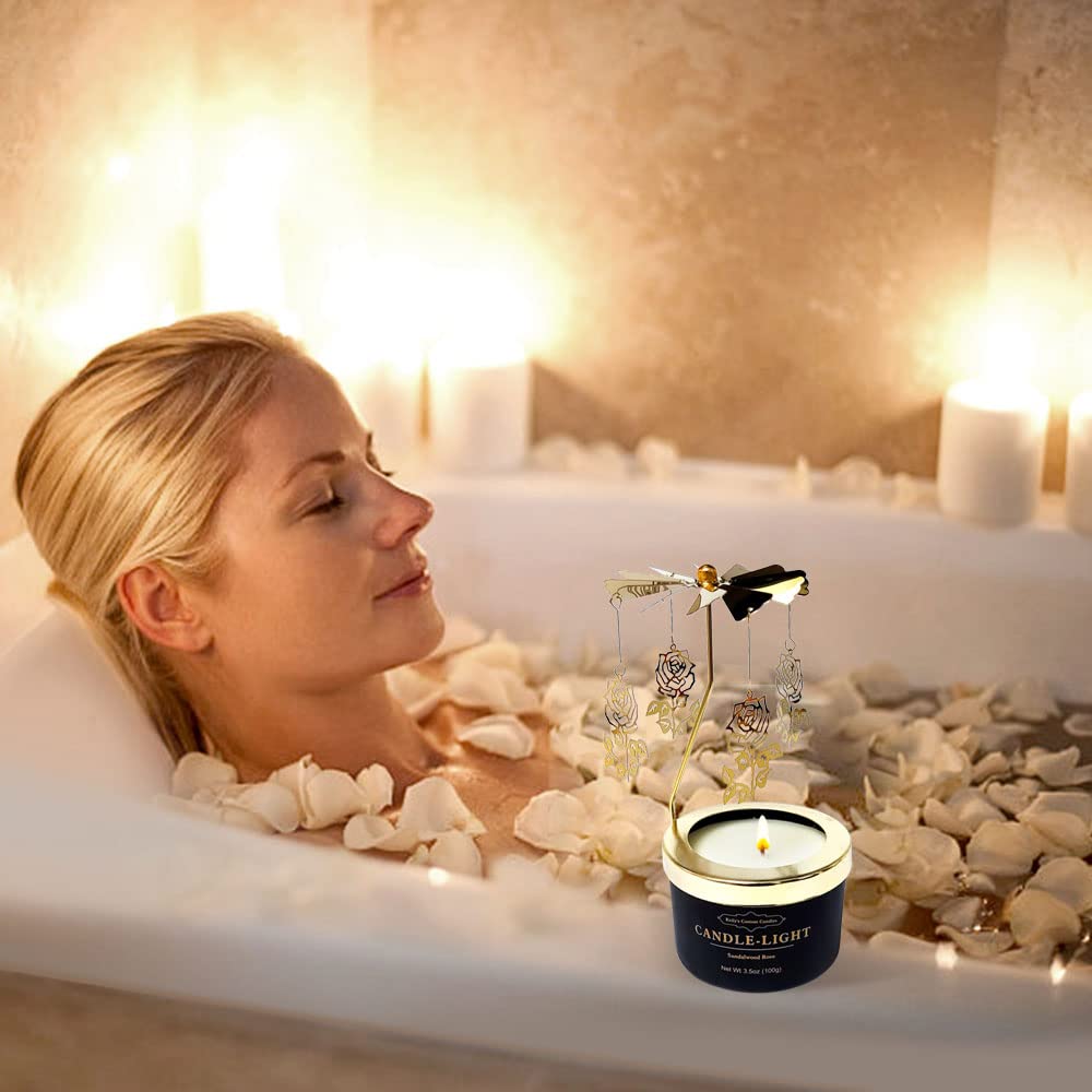 Kelly's Custom Rotating Scented Candles - Rose Fragrance Birthday Gifts for Women, Her, Mom & Wife | Funny & Unique Candle Gifts for Colleagues | Perfect for Home Decor, Relaxation & Special Occasions