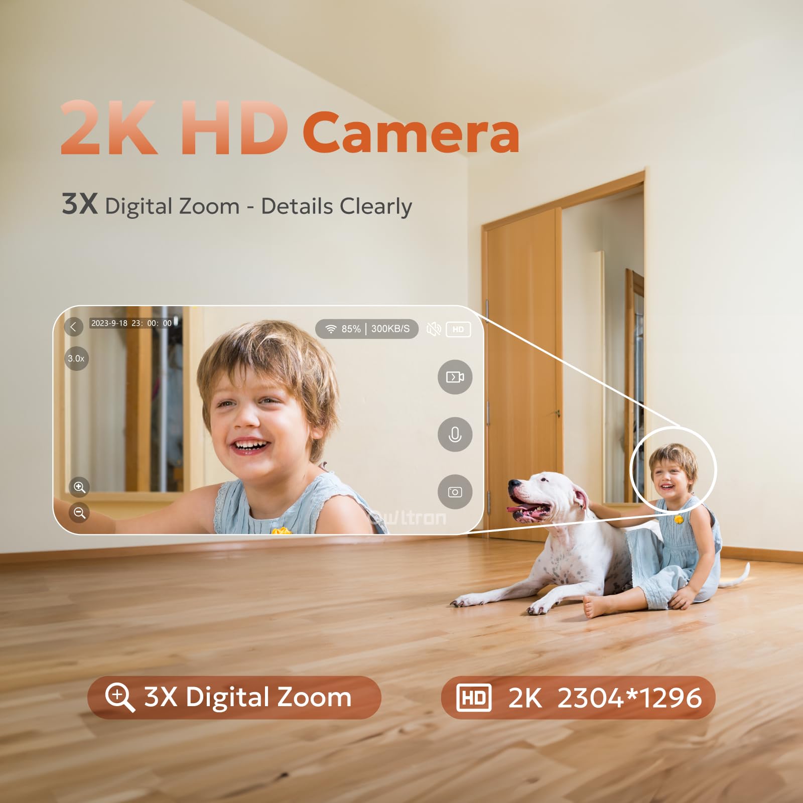 2K Owltron Indoor Security Camera 4 Pack - Wireless WiFi Baby Monitor with Motion Detection, Night Vision & 2-Way Audio | Works with Alexa & Smartphone App | Ideal for Home, Nursery, Pet Monitoring & Elderly Care
