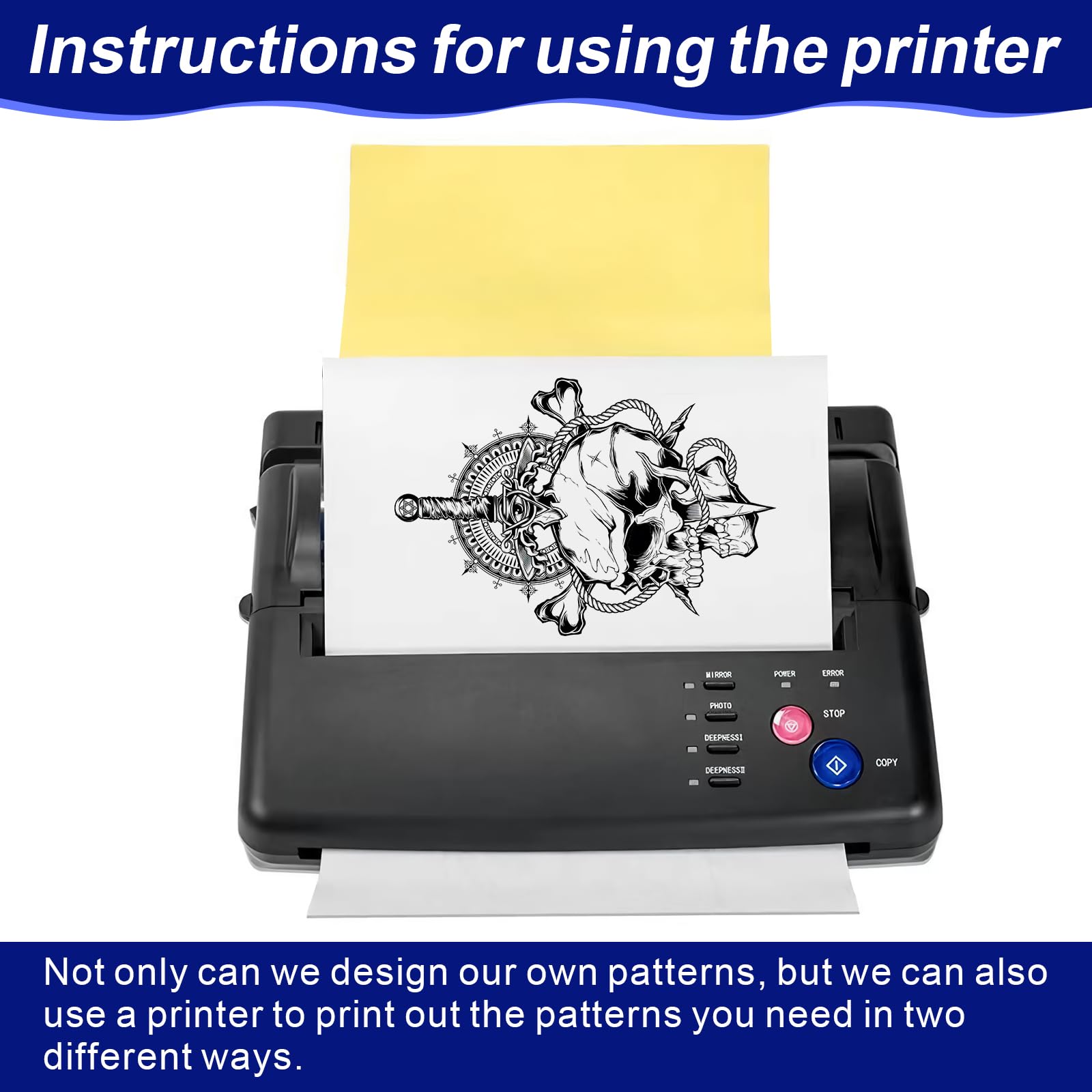 Phinus Tattoo Transfer Paper - 50 Sheets A4 Size (8.25