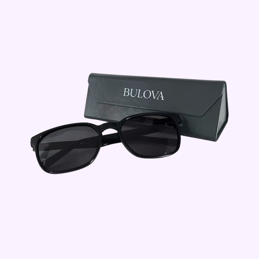 Bulova 777 Black Sun Protecting Sunglasses for Men & Women - UV400 Polarized Lenses - Fashionable & Durable for Driving, Beach & Outdoor Activities