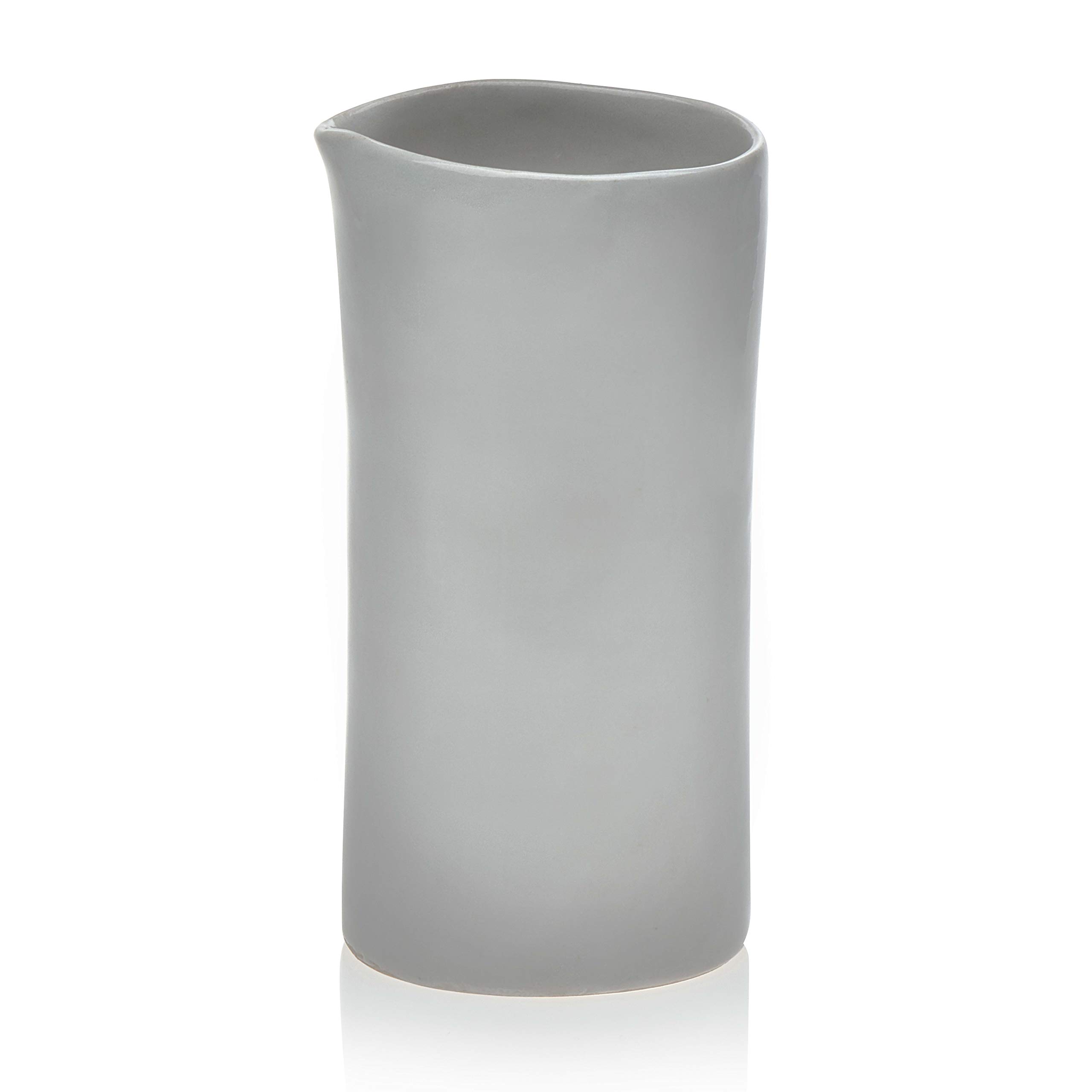 Prologue Drift Handmade Ceramic Carafe Vase - 30oz White Decorative Pitcher for Water, Juice & Wine - Perfect for Dining Table Centerpiece, Wedding Decor & Home Accessories