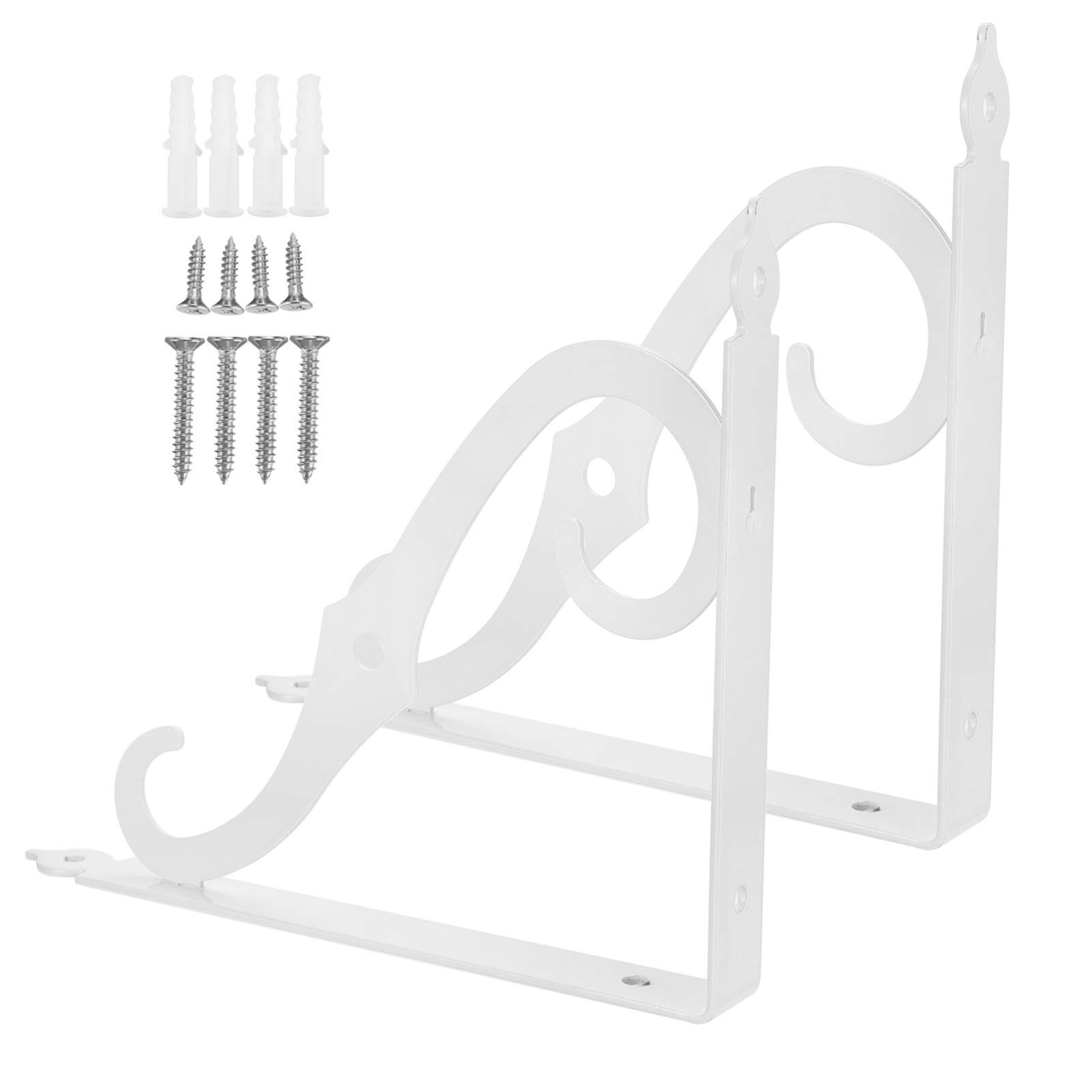 DOITOOL Heavy Duty L-Shaped Metal Corner Bookshelf Brackets - Wall Mounted Floating Shelf Support for Home, Office & Library - Decorative & Sturdy Shelving Solution