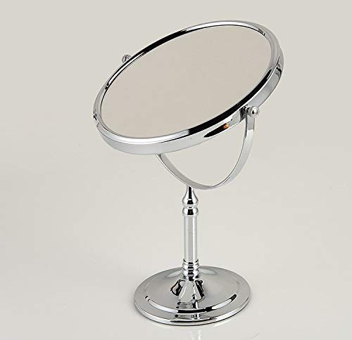 BIRMON 5X Magnifying Makeup Mirror with Stand - Double-Sided Vanity Mirror (1X & 5X Magnification) for Precise Makeup Application, Skincare & Grooming - Perfect for Home, Travel & Salon Use (Silver)