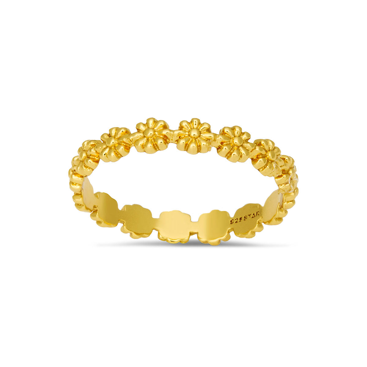 Dainty Wild Flower Ring - 14K Gold Plated Floral Jewelry for Women, Elegant Gift for Her - Perfect for Weddings, Parties & Everyday Wear