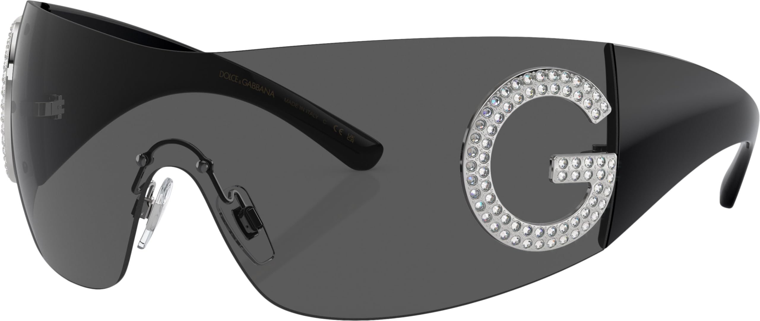 Dolce & Gabbana Women's Shield Sunglasses UV Protection - Fashion Designer Shades for Women, Perfect for Beach, Driving & Summer Outdoor Activities