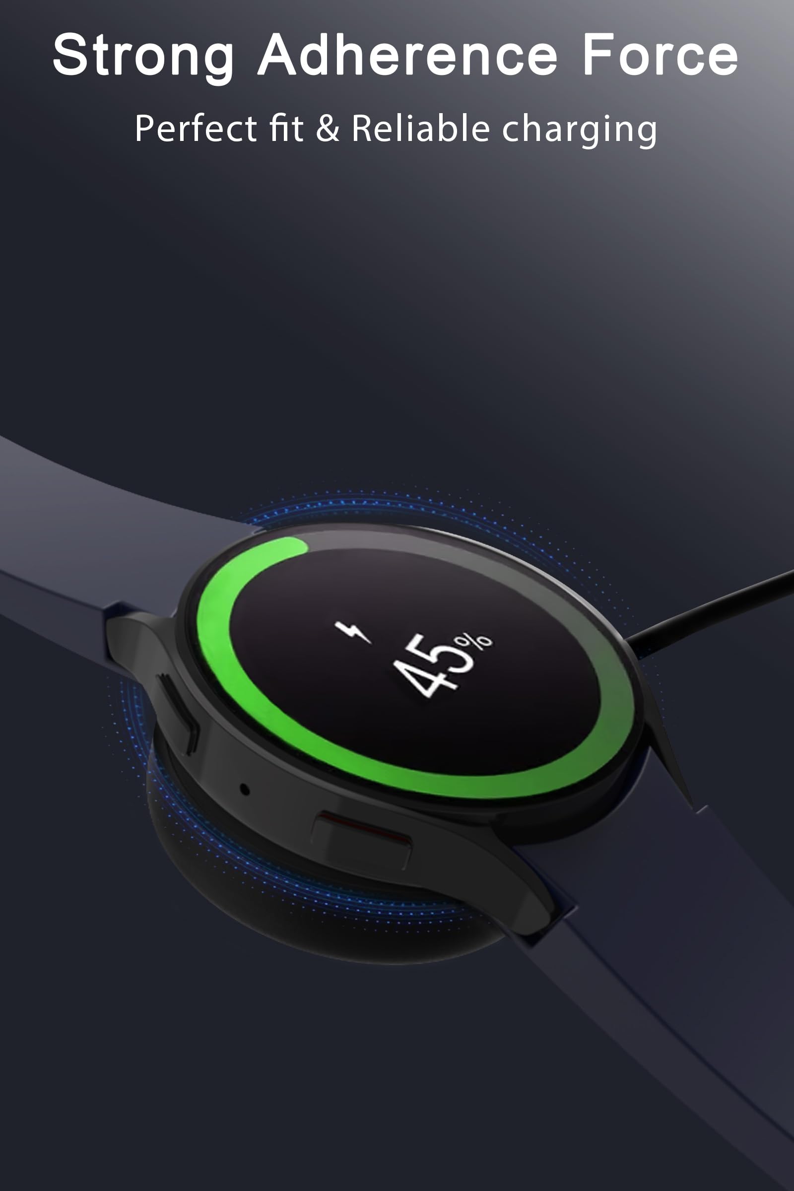 Samsung Galaxy Watch Charger - USB Wireless Charging Dock Compatible with Galaxy Watch 7/Ultra/6/6 Classic/5/5 Pro/4/4 Classic/3/Fe/Active 2 | Fast Charging Cable for Samsung Smartwatch Accessories | Perfect for Home, Office & Travel Use