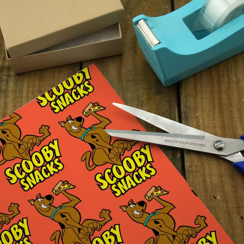 Scooby Snacks Gift Wrap Paper Rolls - Fun Cartoon Design for Birthday, Christmas & Party Gifts - Perfect for Dog Lovers & Scooby-Doo Fans