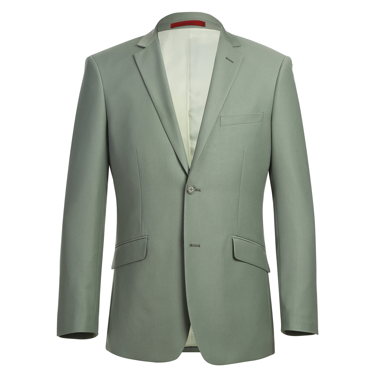 Alessandro Vitello by Renoir 2-Piece Slim Fit Single Breasted Notch Lapel Suit in Sage Green | Size 201 12 | Perfect for Weddings, Business Meetings & Formal Events