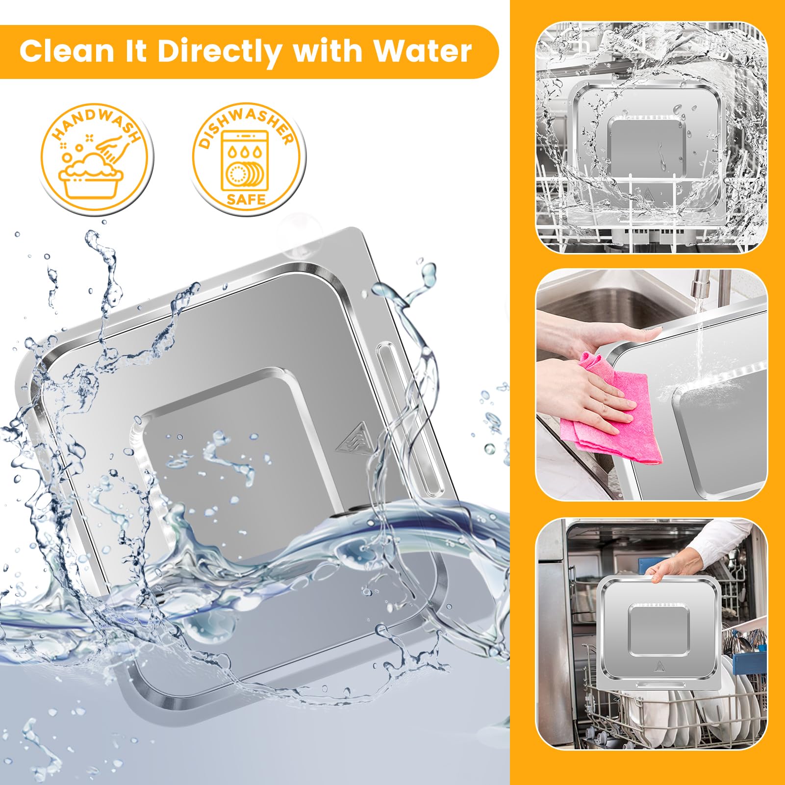 CHEFMAN 10 Quart Digital Air Fryer Replacement Grill Pan - 9.4 x 8.8 Inch Nonstick Crisper Plate & Rack Tray - Dishwasher Safe Food Grade Accessory for Air Frying, Grilling & Roasting - Perfect for Chicken Wings, Vegetables & Family Meals