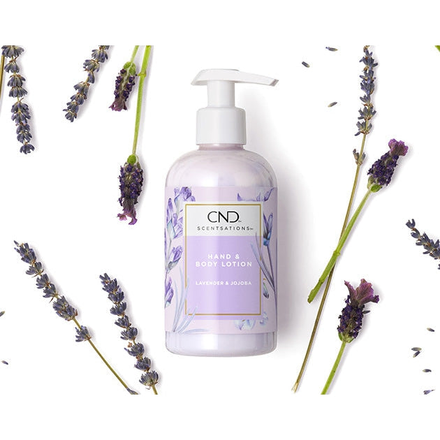 CND Scentsation Lavender & Jojoba Moisturizing Lotion 33 fl oz - Hydrating Body Lotion for Dry Skin, Relaxing Aromatherapy, Spa & Home Use