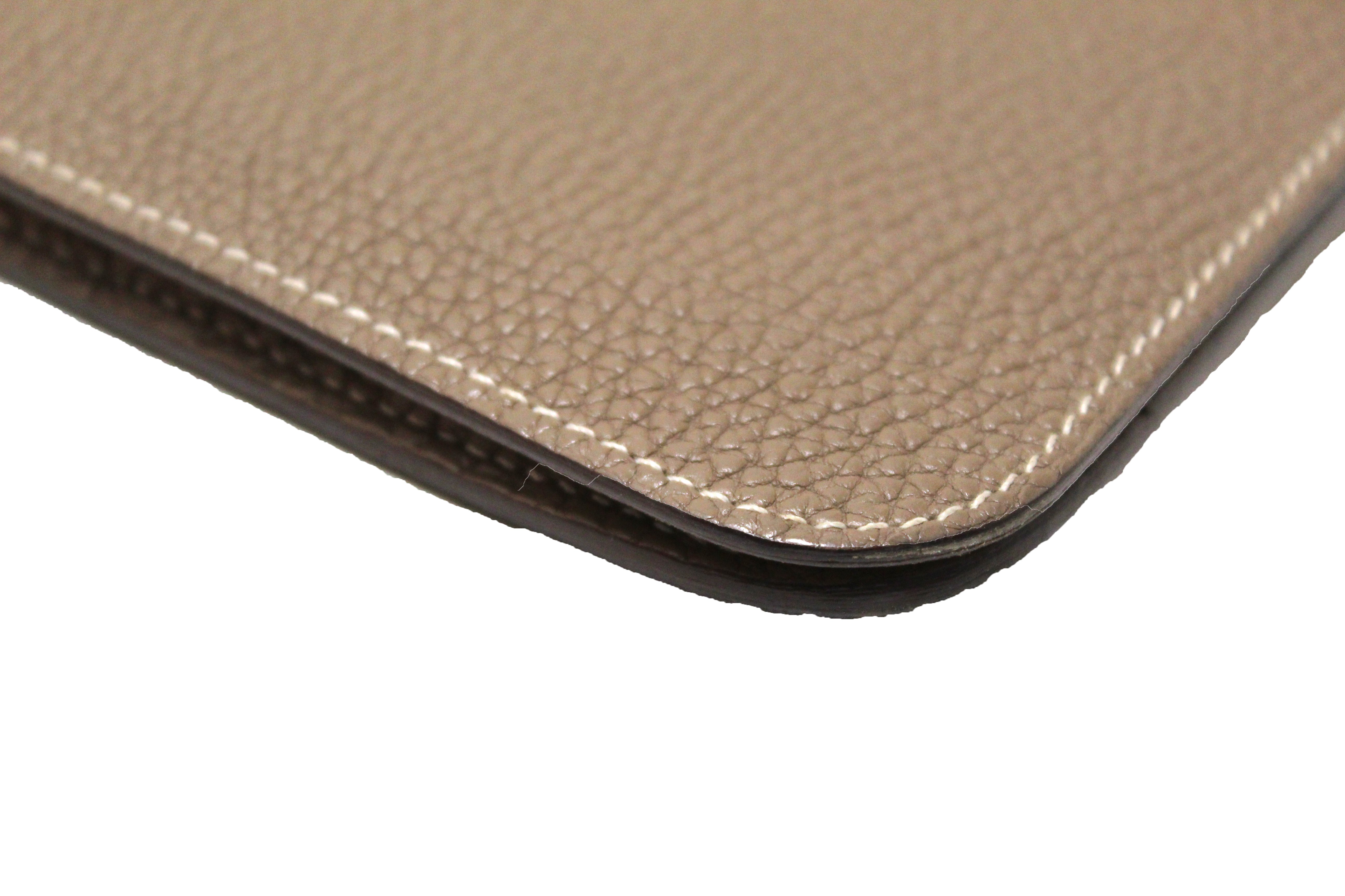 Authentic Hermes Grey Etoupe/Gris Tourterelle Bi-Color Togo Leather Dogon Wallet - Luxury Bifold Card Holder for Women & Men | Perfect for Everyday Use, Travel & Gifting