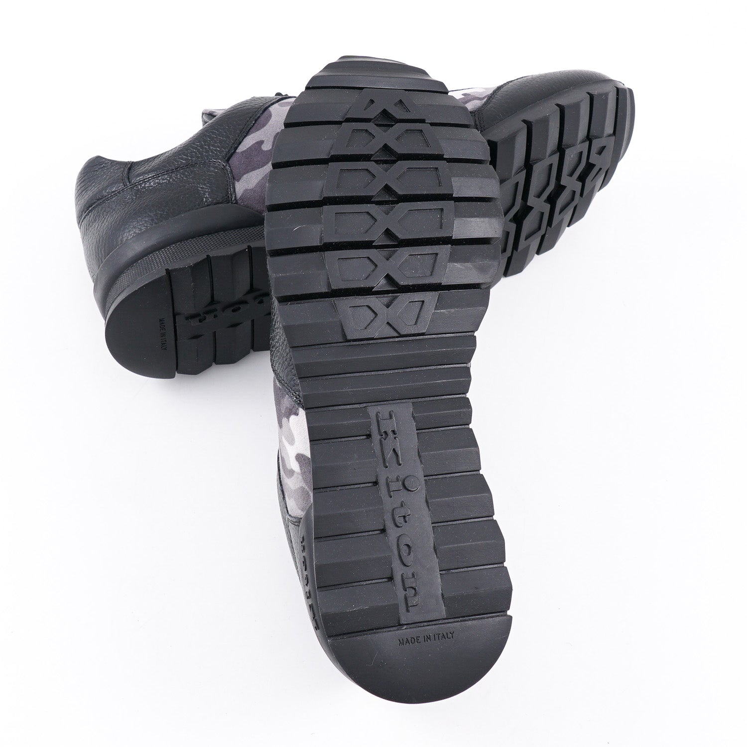 Kiton Camo Print Leather Sneakers for Men - Stylish & Comfortable Casual Shoes for Outdoor Walking, Travel & Daily Wear