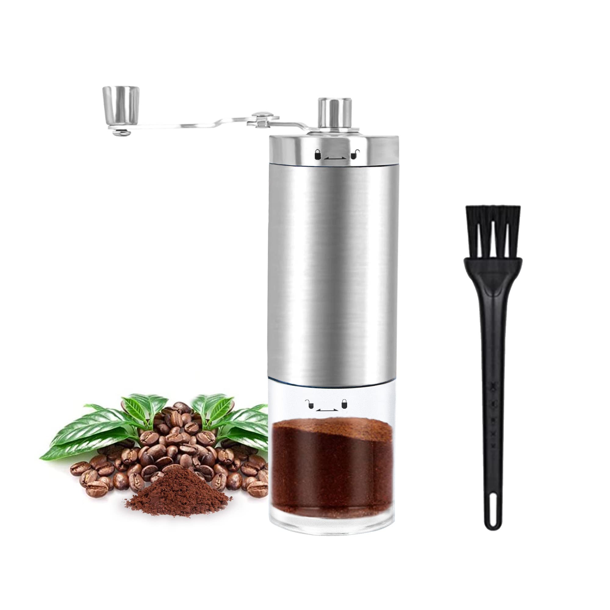 Portable Manual Coffee Grinder - Adjustable Ceramic Burr for Home & Camping