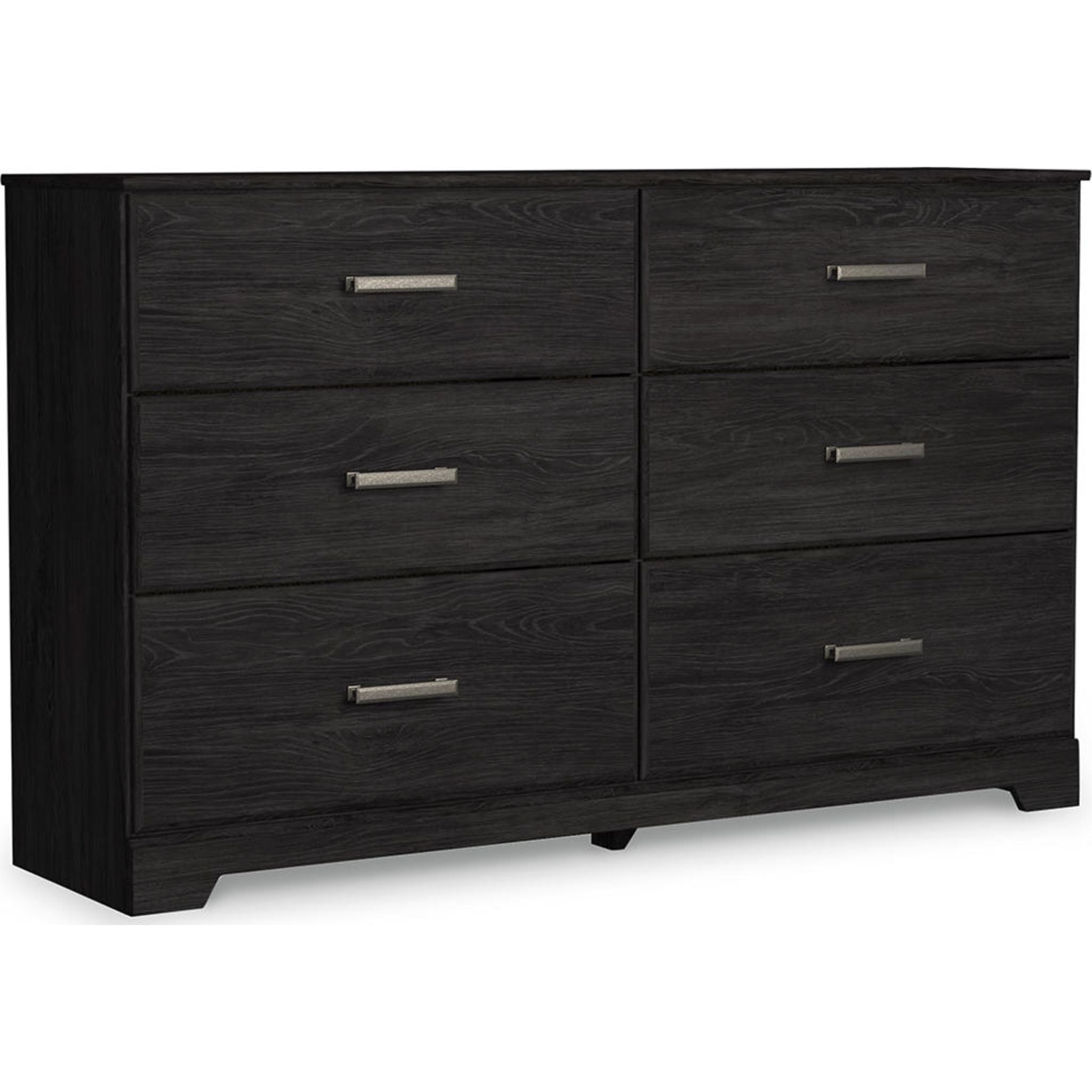 Belachime 6-Drawer Dresser - Black Wooden Chest of Drawers for Bedroom & Closet Storage Organization