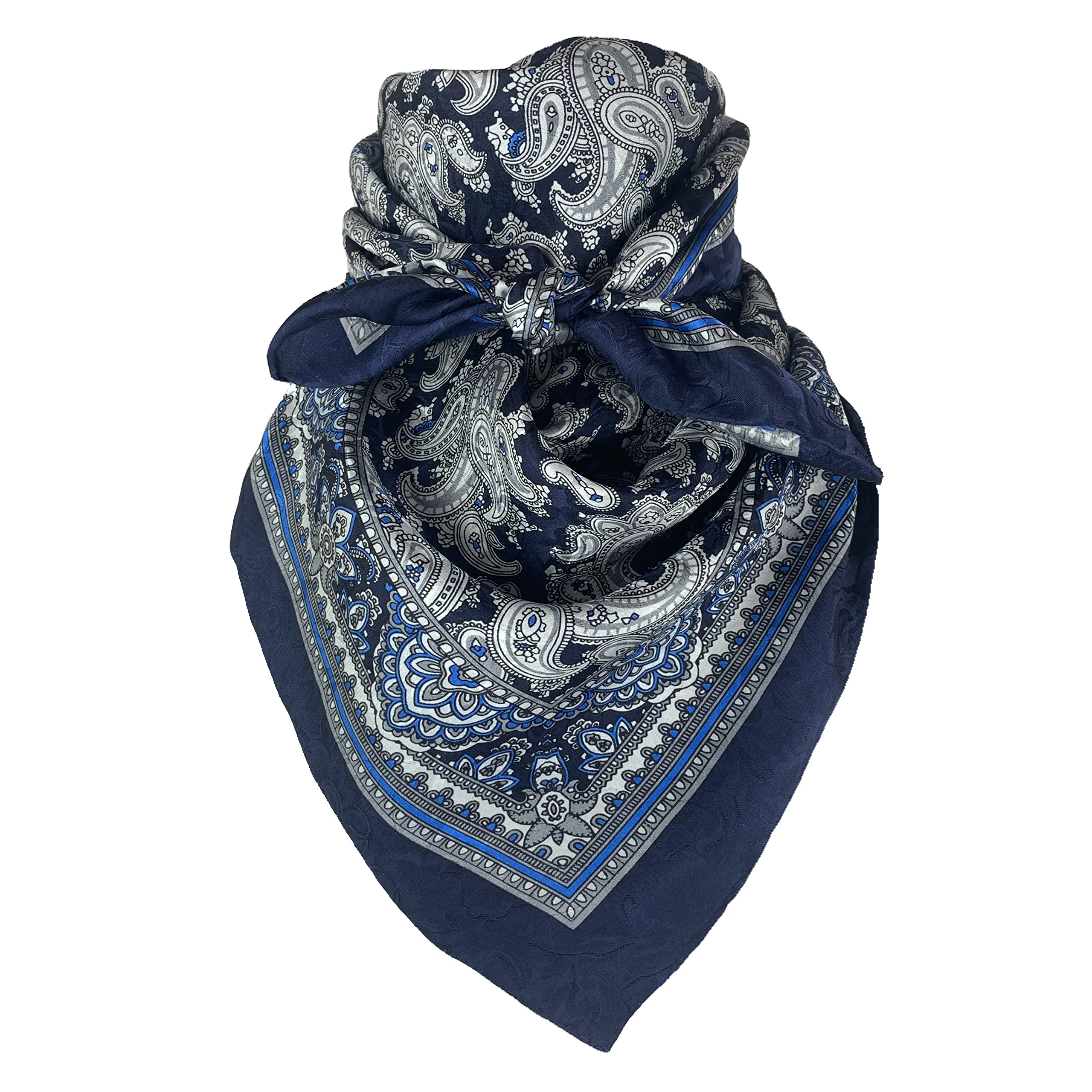 Wyoming Traders 100% Silk Paisley Cowboy Wild Rag Scarf Bandana - 34.5