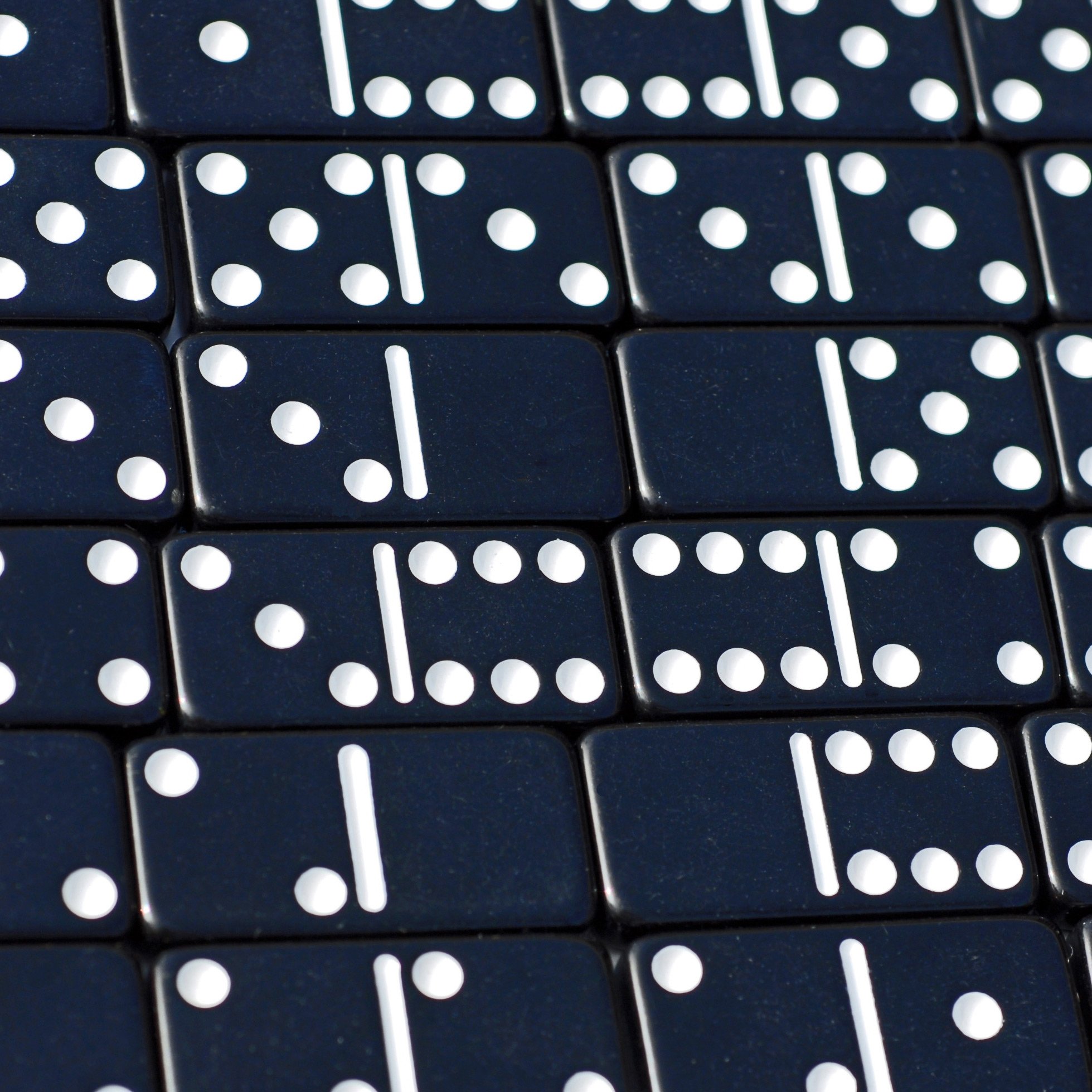 WE Games Custom Engraved Double 6 Black Dominoes Set in Wooden Case - Classic 28-Piece Domino Set for Family Game Night, Parties, and Casino-Themed Events