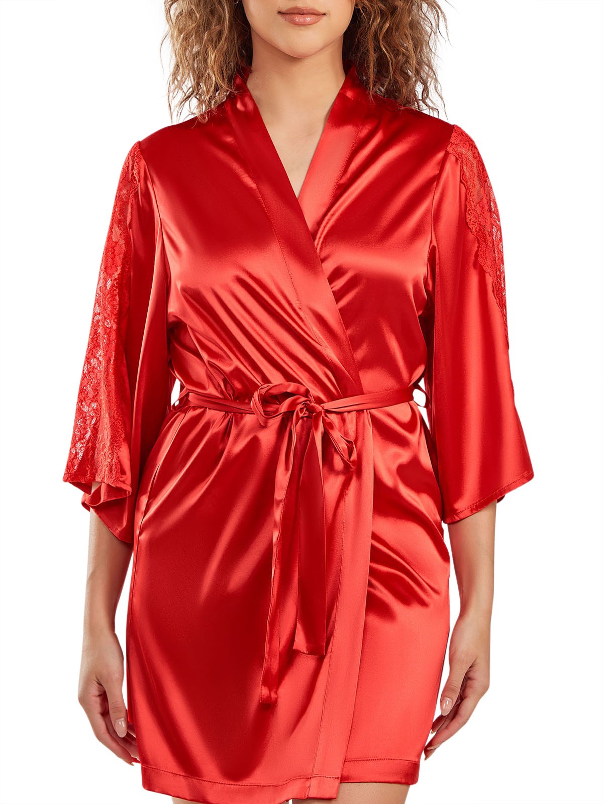 Women's Celina Robe - Soft Long Sleeve Kimono Style Bathrobe for Spa, Lounge & Home Relaxation | Lightweight Cotton Blend for Comfort & Style