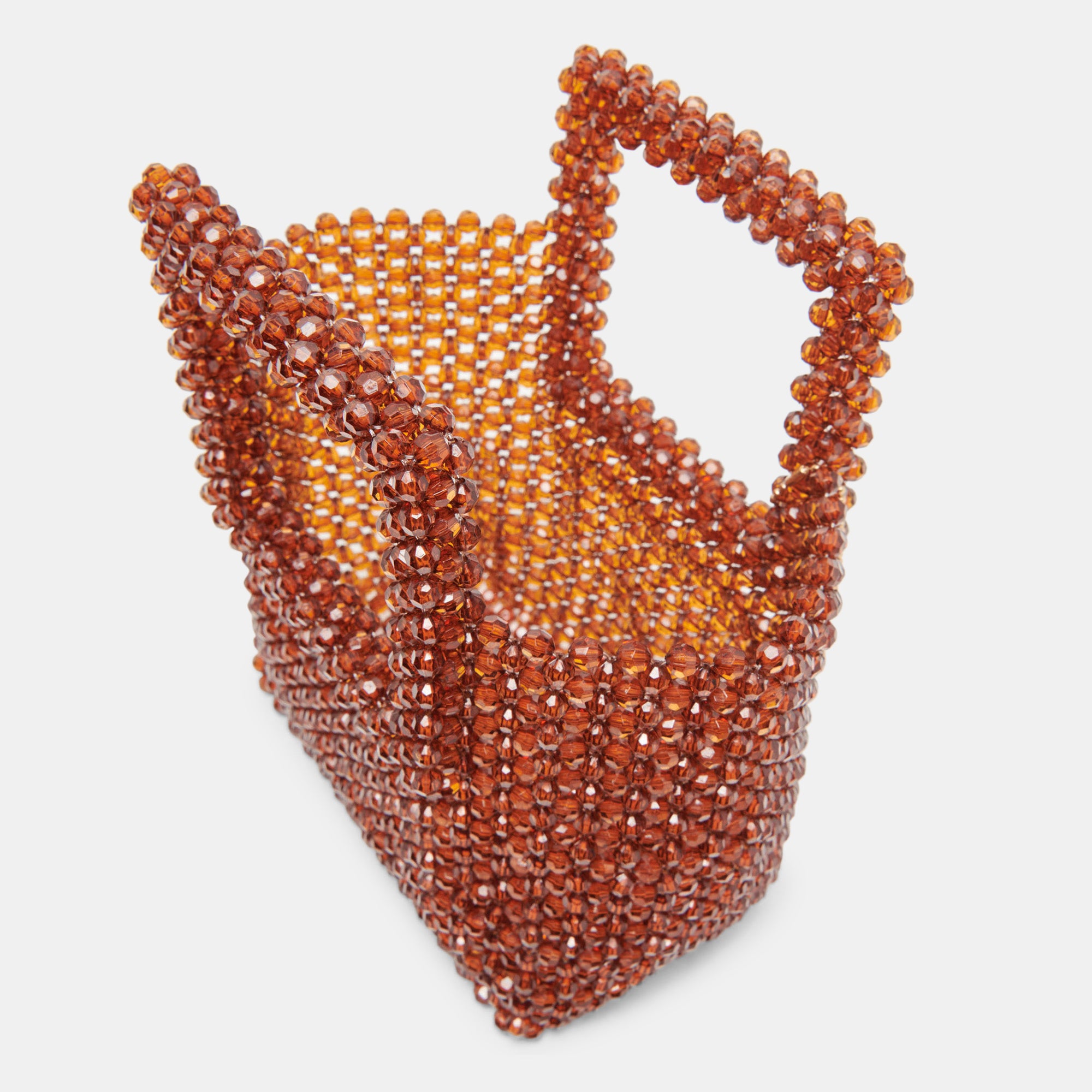 MAREL Beaded Handbag for Women - Elegant Amber Beaded Clutch Purse for Evening Parties, Weddings & Special Occasions