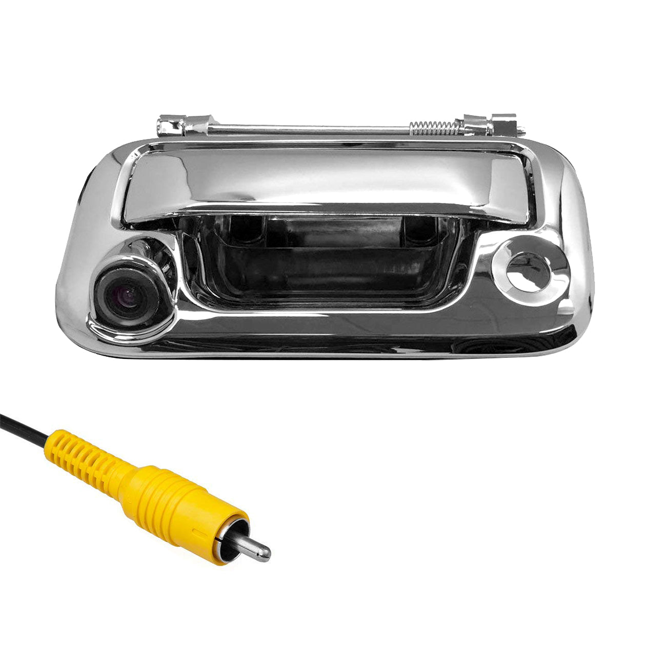 Chrome Metal Replacement Tailgate Handle with Backup Camera for Ford F150 F250 F350 F450 F550 Trucks (2005-2016) - Perfect for Off-Roading, Towing & Truck Upgrades