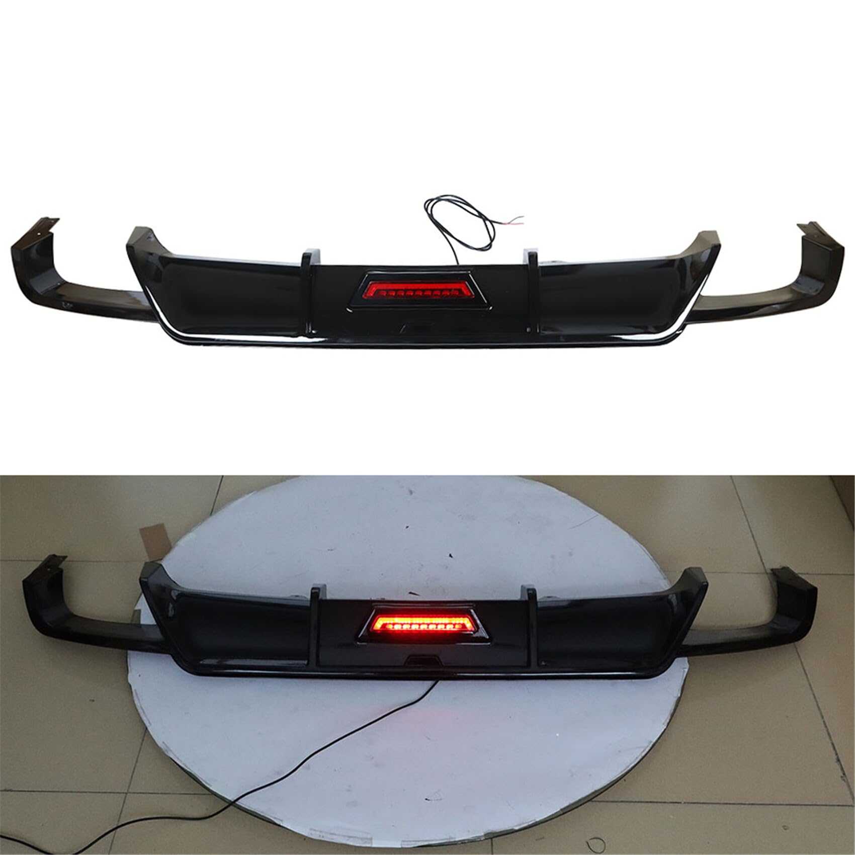 Rear Bumper Diffuser with LED Light Replacement for 2018-2021 Toyota Camry | Upgrade Your Car's Style & Aerodynamics | Perfect for Street Racing & Custom Builds