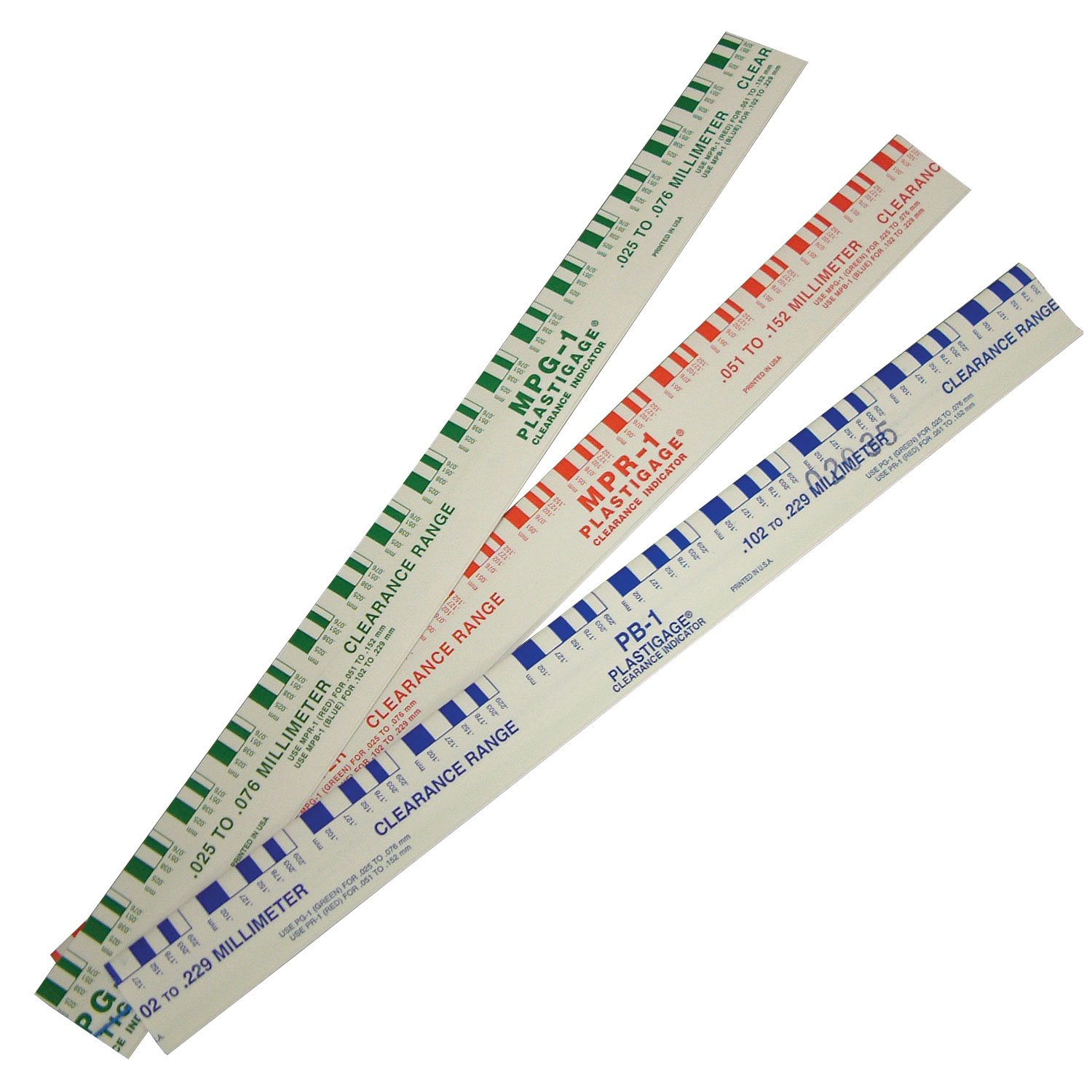 GOODSON PLASTIGAGE Bearing Clearance Measuring Tool Kit - 10 Piece Assortment (5 Green, 3 Red, 2 Blue) | Precision Engine Measurement for Automotive, Marine & Industrial Applications